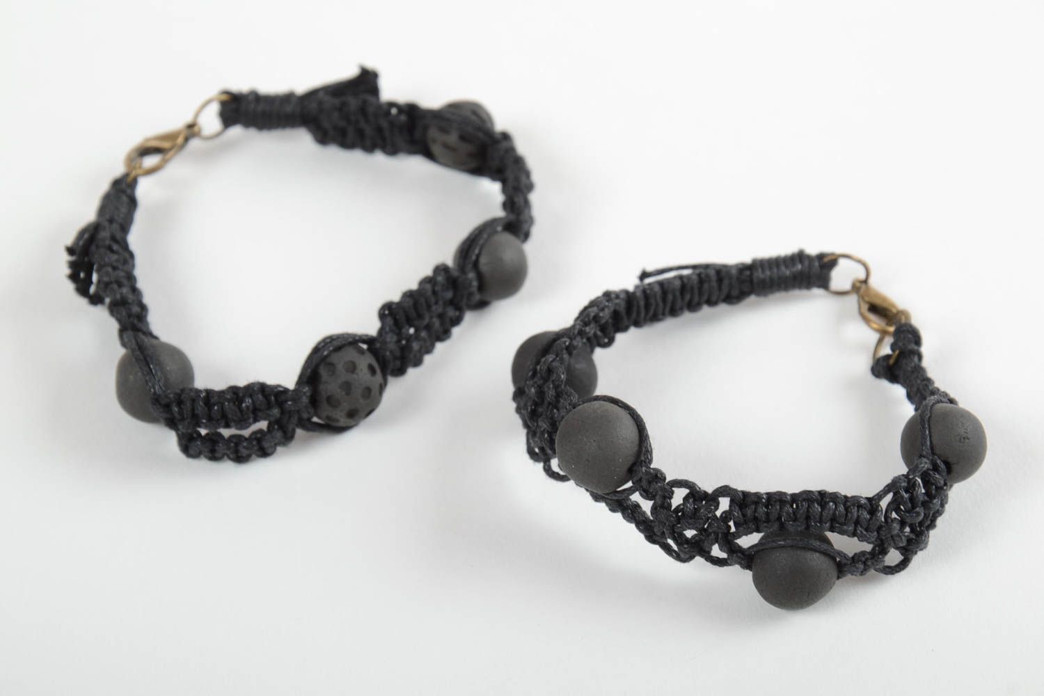 Bracelet céramique Bijoux fait main 2 pièces écologiques Accessoires femme photo 6