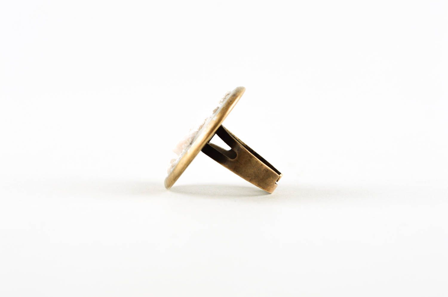Кольцо для девушек кольцо ручной работы крупное кольцо круглое необычное кольцо  фото 4
