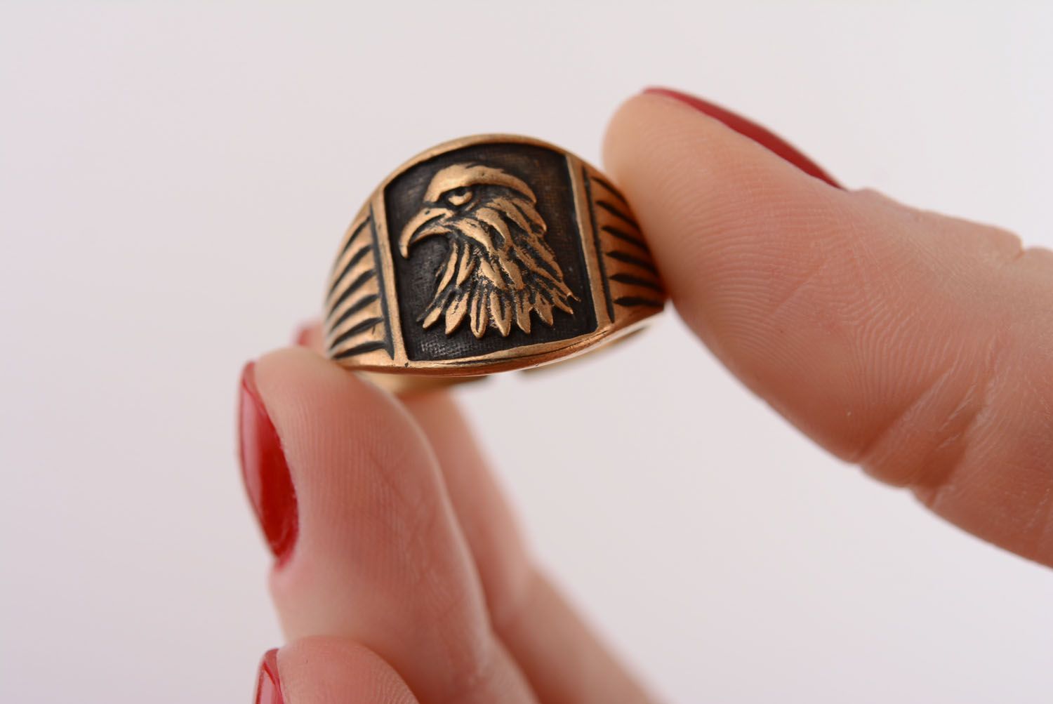 Handgemachter Ring mit Ornament foto 4