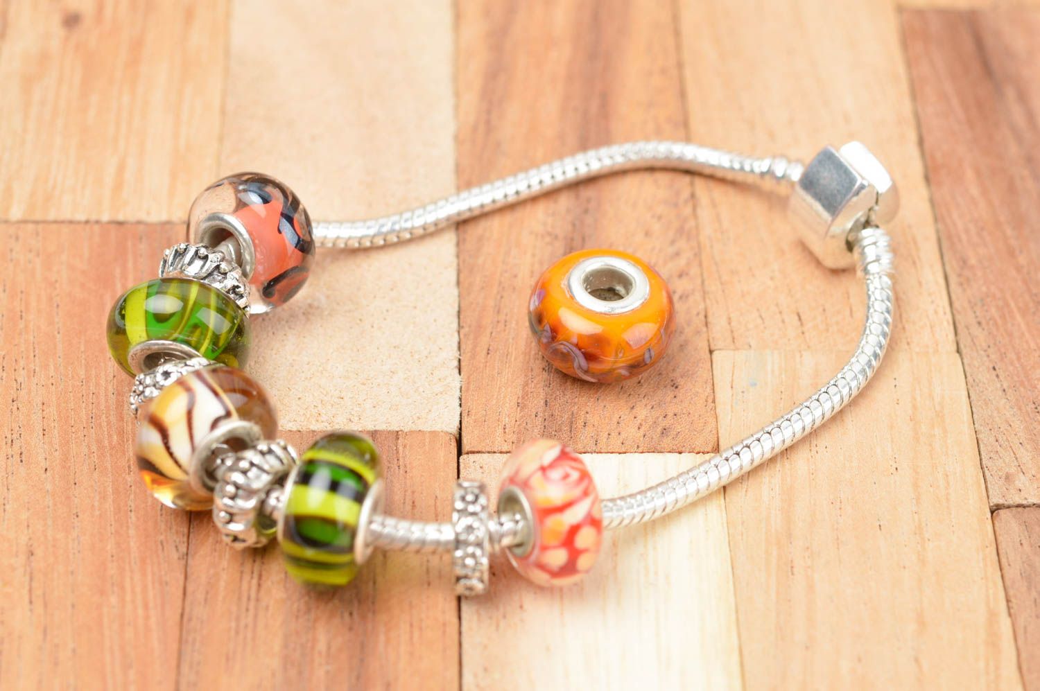 Unusual handmade glass bead jewelry making supplies handmade accessories photo 4
