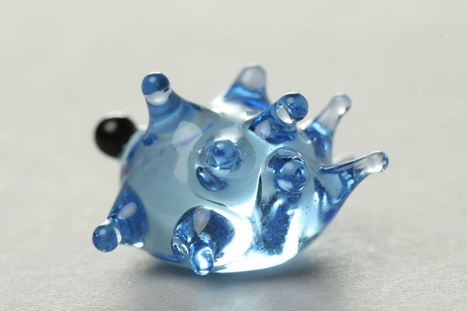 Figurine miniature en verre faite main Hérisson photo 3