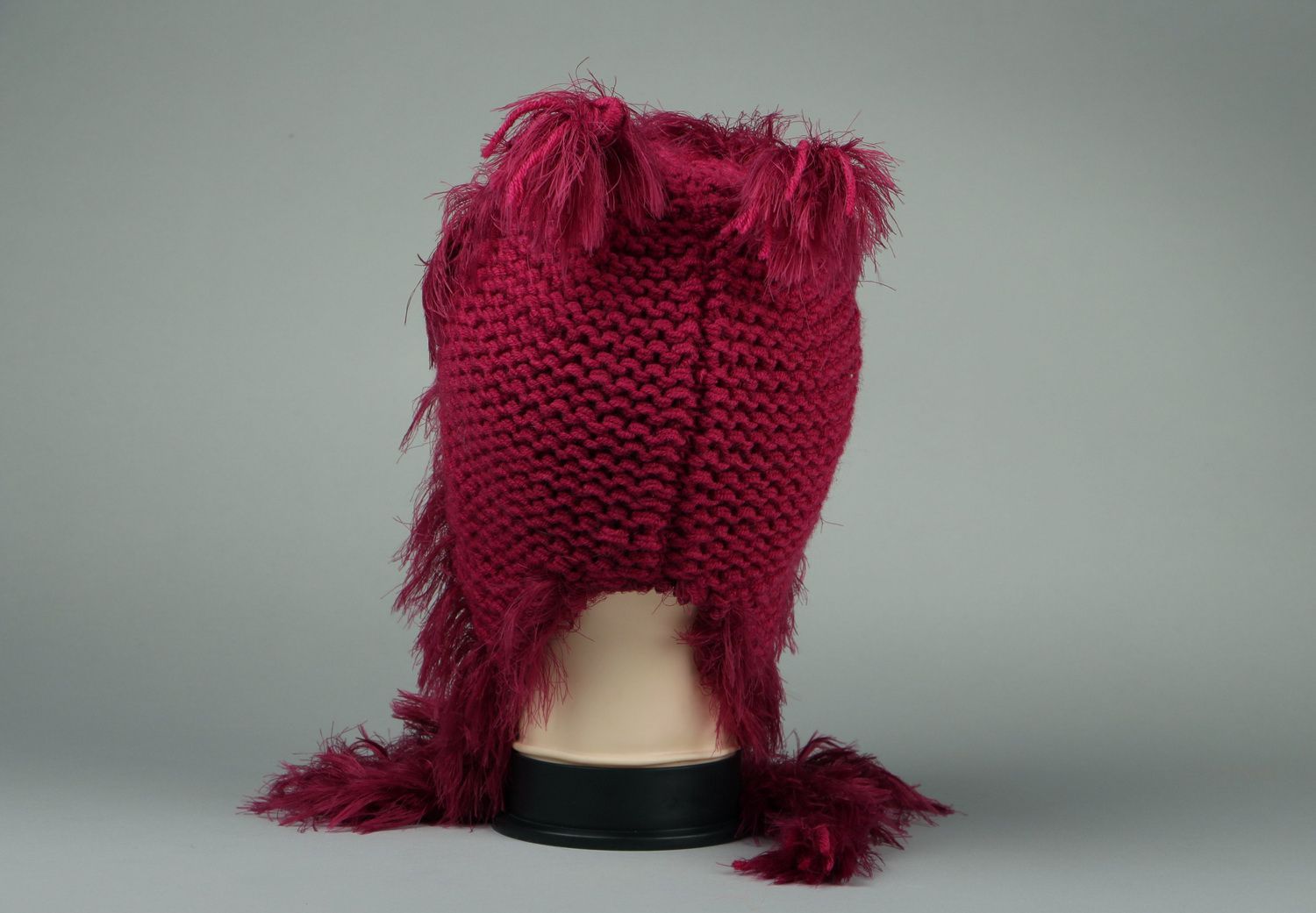 Bonnet hiver tricoté pour enfant 'Hibou' photo 3