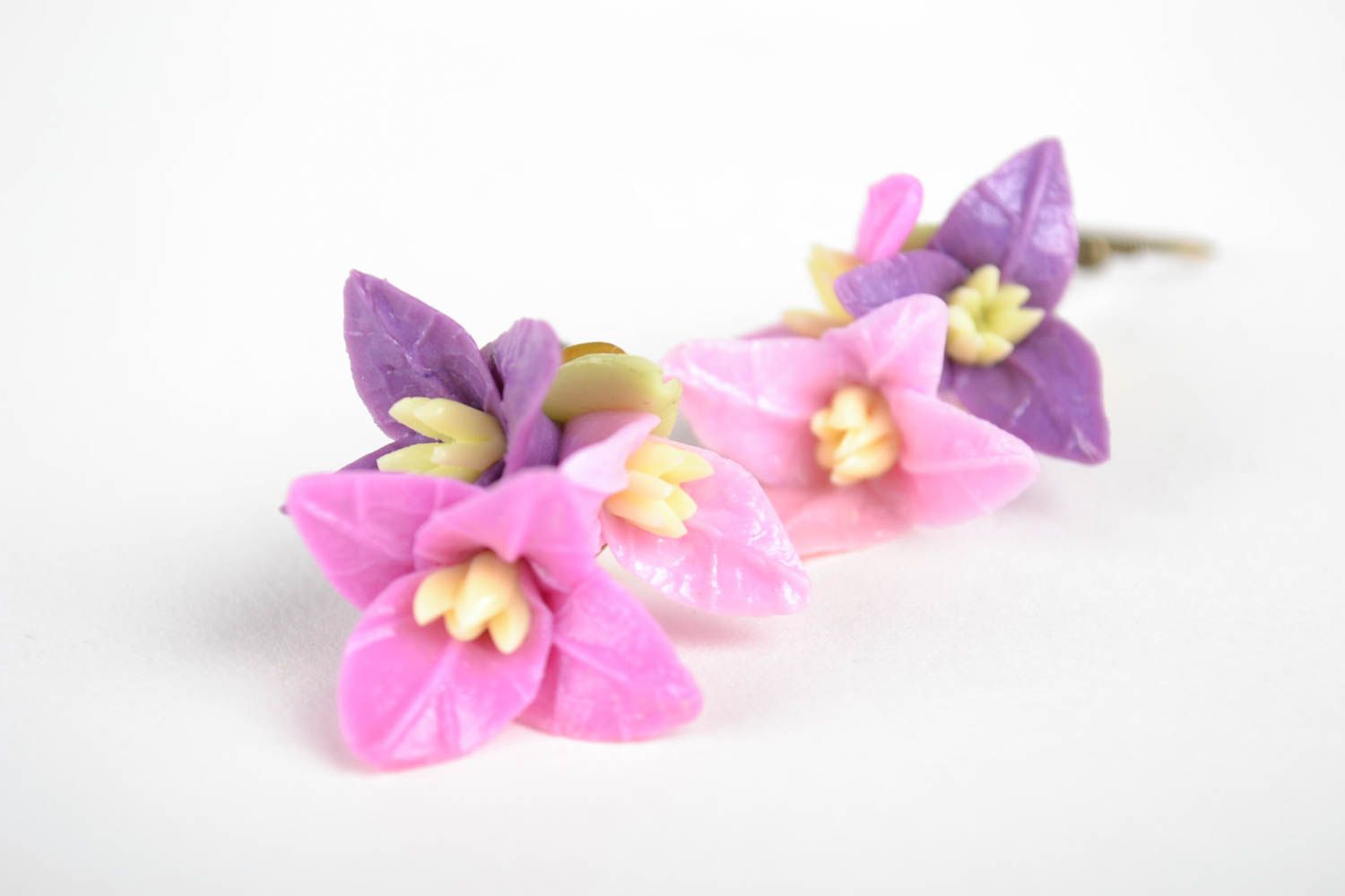Designer polymer clay earrings bijouterie jewelry for woman flower earrings photo 5