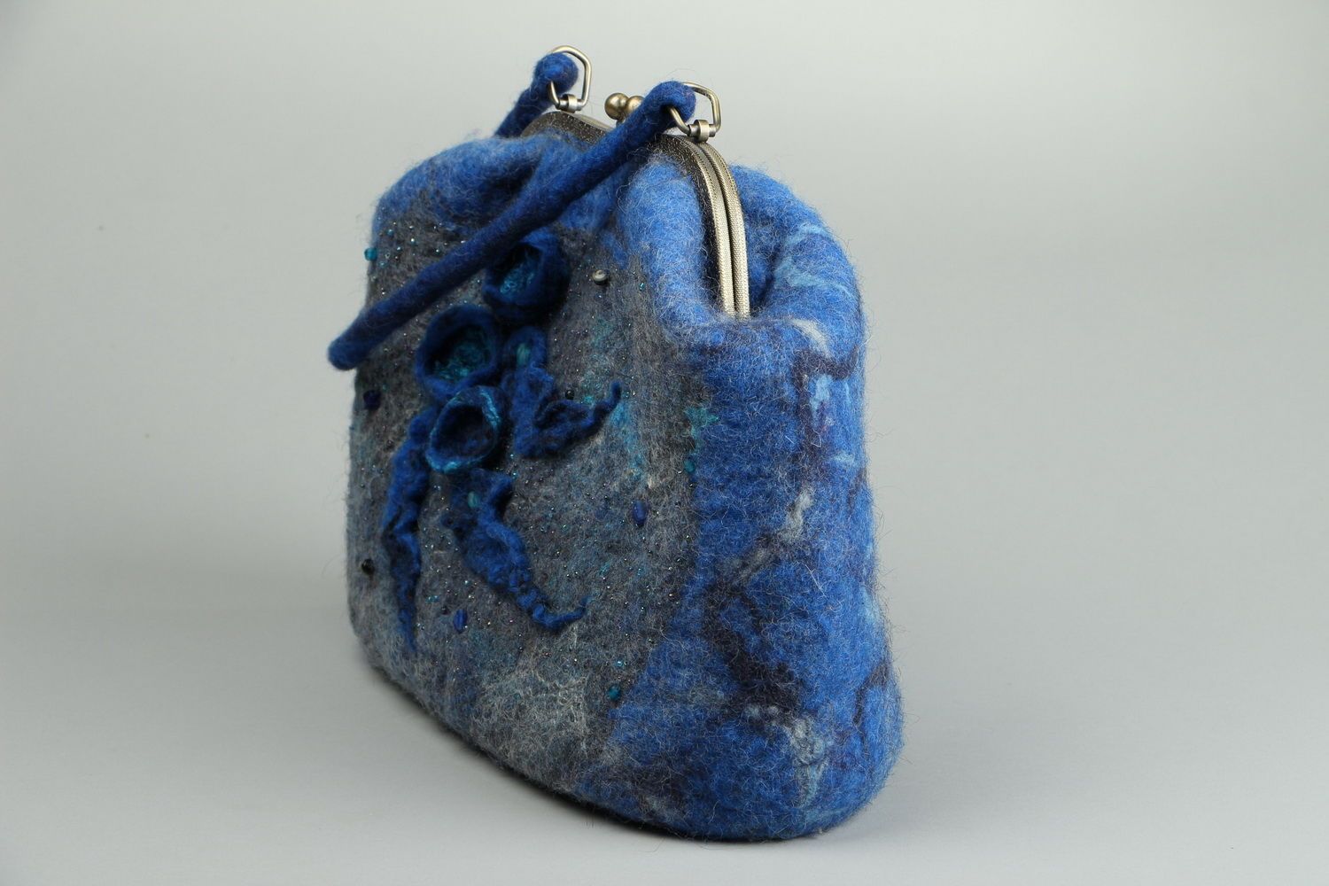 Bag made of felted wool Starry Night photo 2