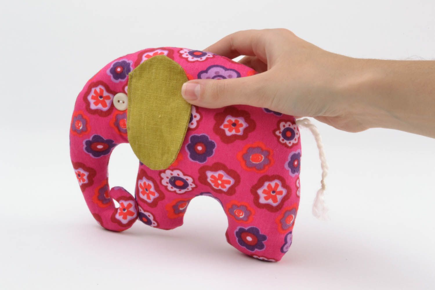 Brinquedo de tecido artesanal Elefante foto 5