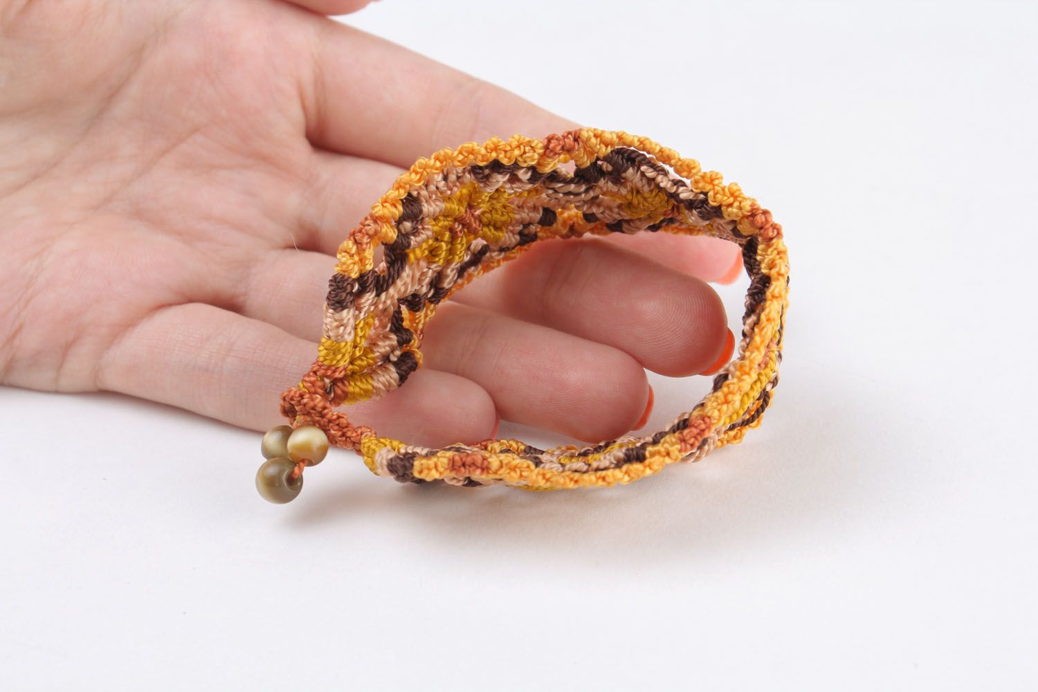 Wide textile bracelet photo 2