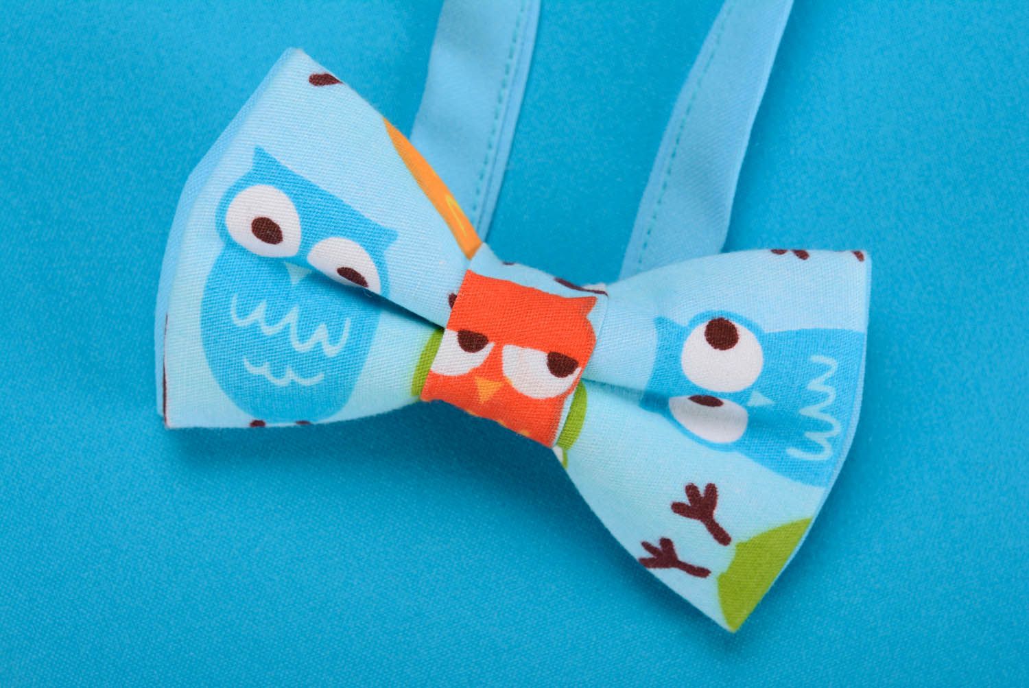 Funny bow tie with owls photo 3