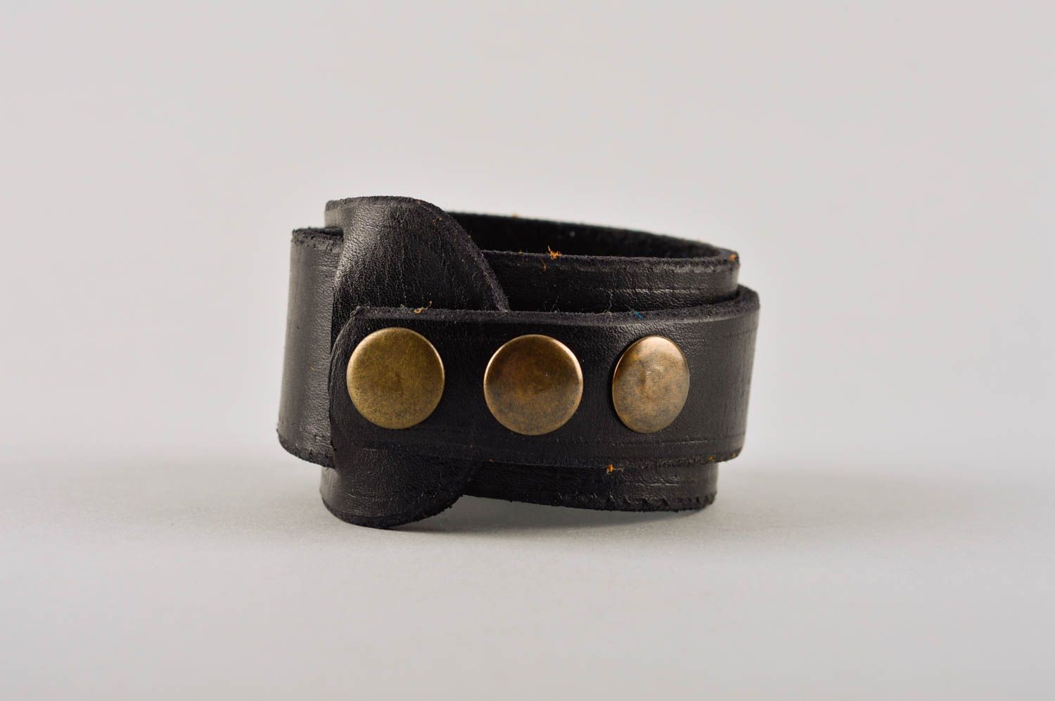 Bracelet cuir Bijoux fait main Accessoires cuir pour hommes et femmes design photo 3