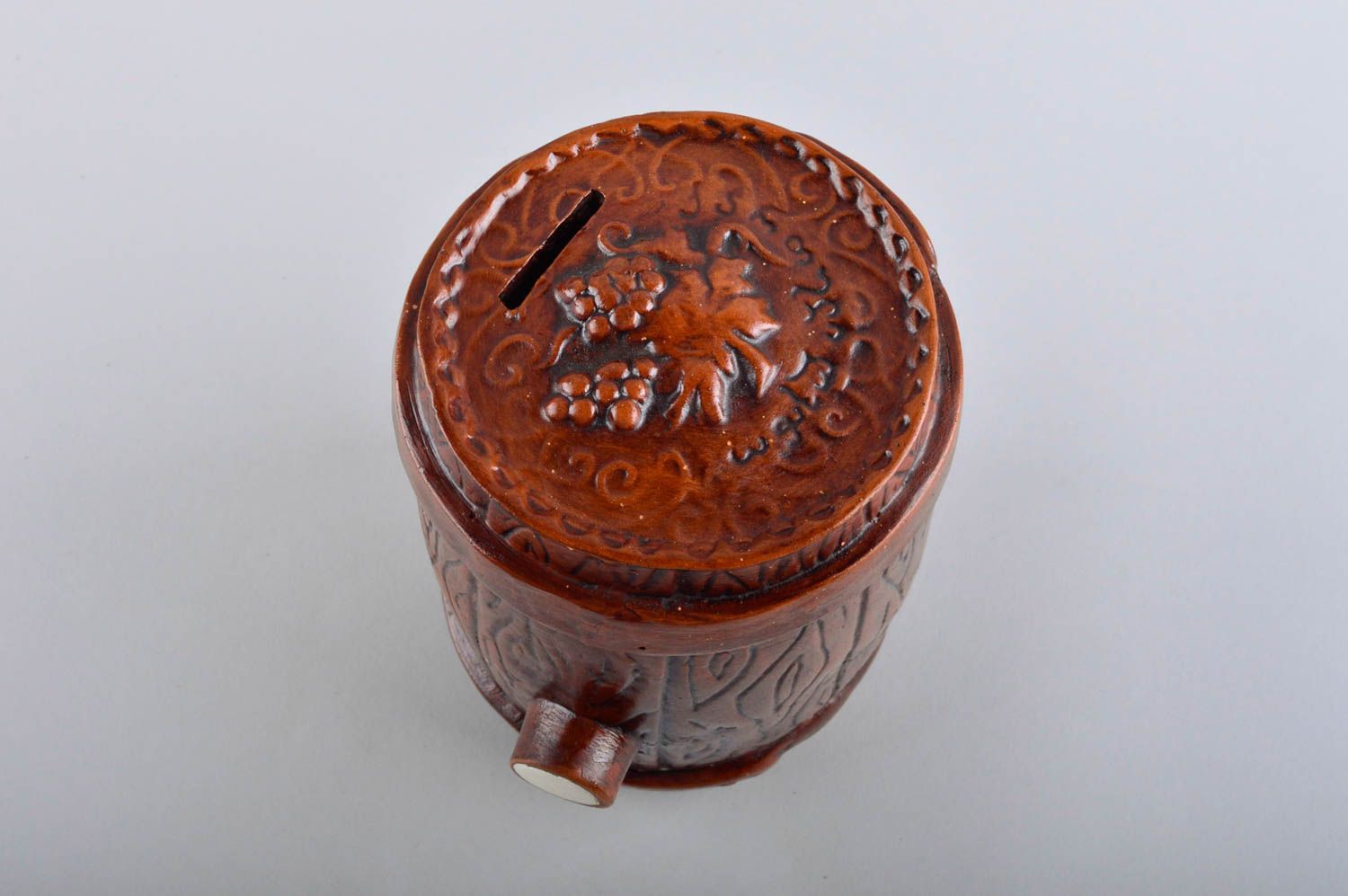 Hucha de cerámica hecha a mano para dinero regalo original elemento decorativo foto 4