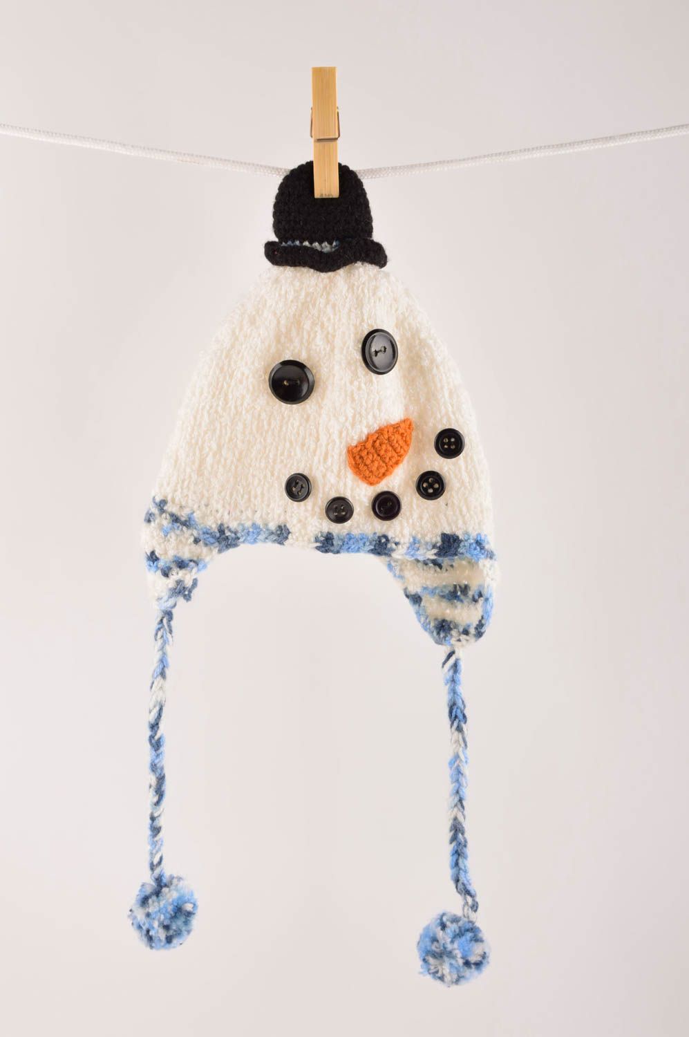 Gorro tejido con gancho hecho a mano ropa de invierno para niñas regalo original foto 1