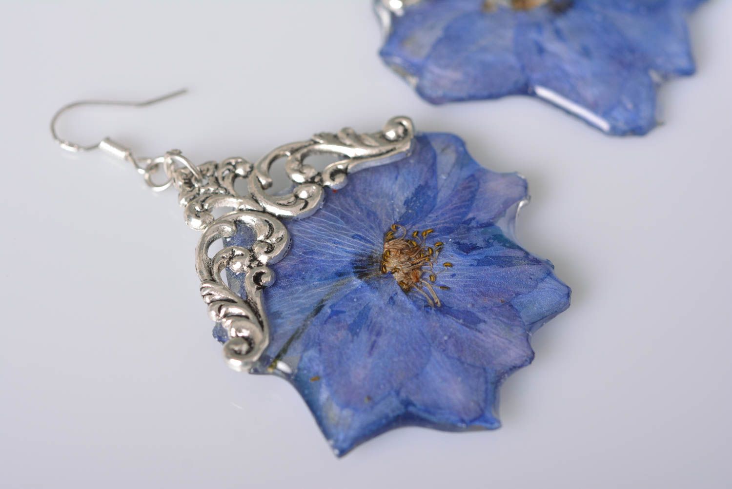 Handmade jewelry botanic earrings flower earrings accessories for girls  photo 3