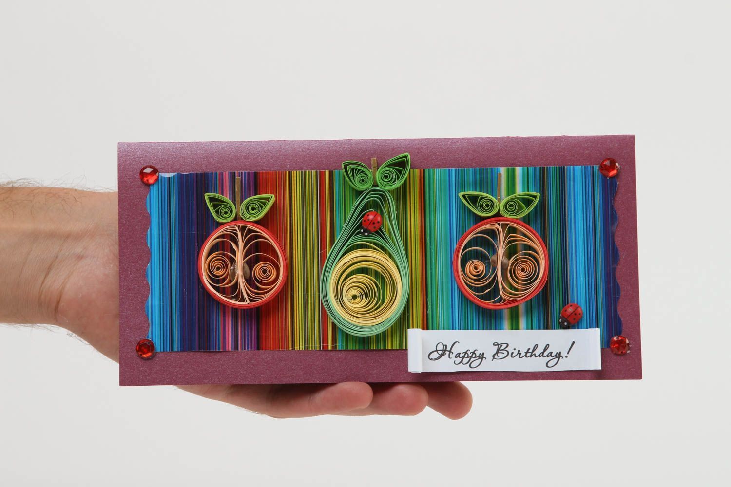 Beautiful handmade greeting card unusual scrapbook card birthday gift ideas photo 4