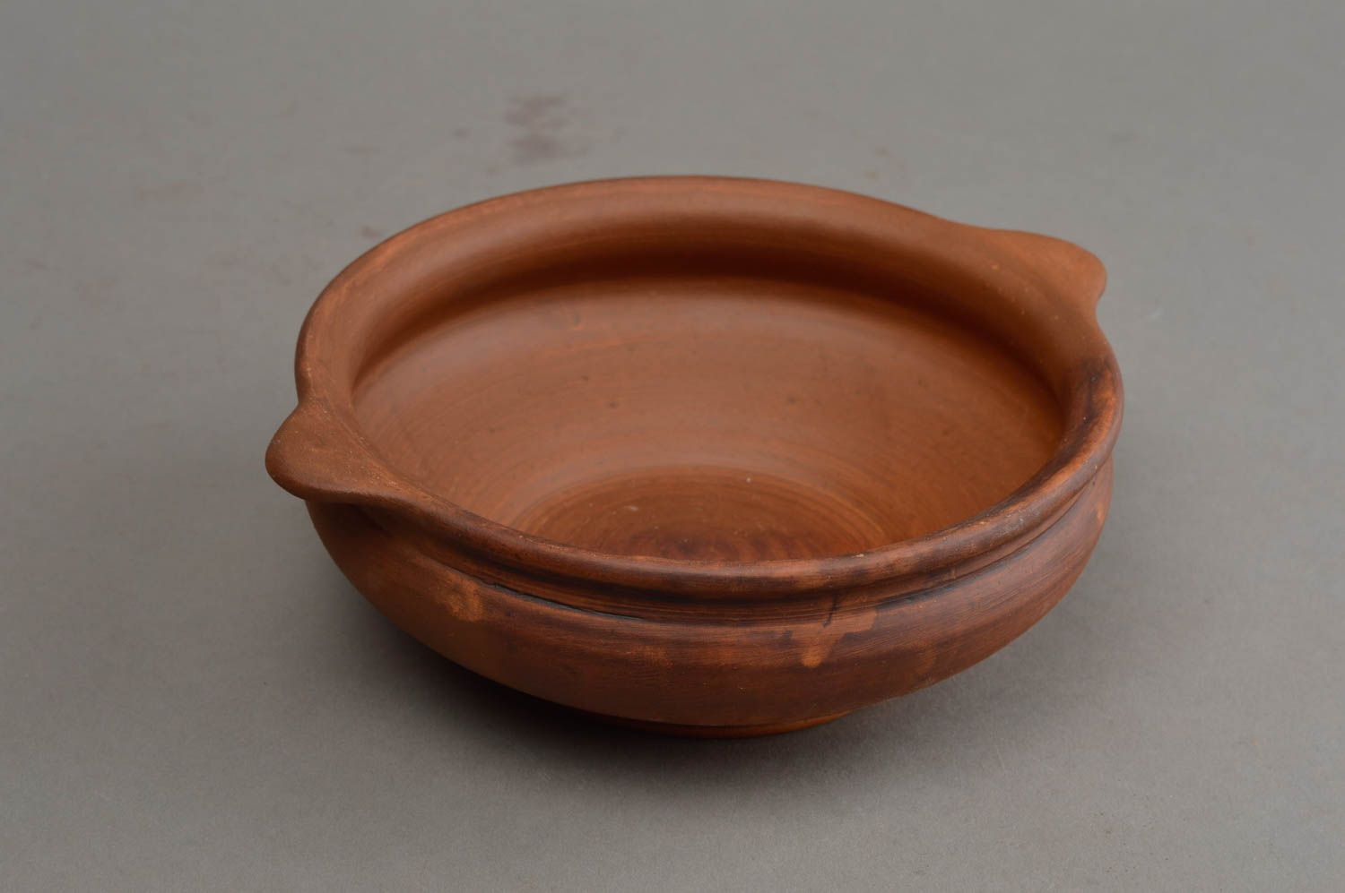 6 9 oz handmade terracotta cooking bowl with handles 0,84 lb photo 2