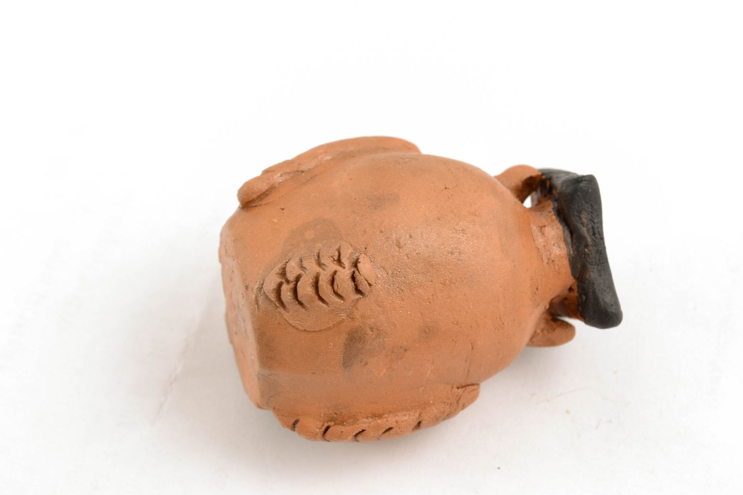 Figurine hibou sage en argile faite main photo 5