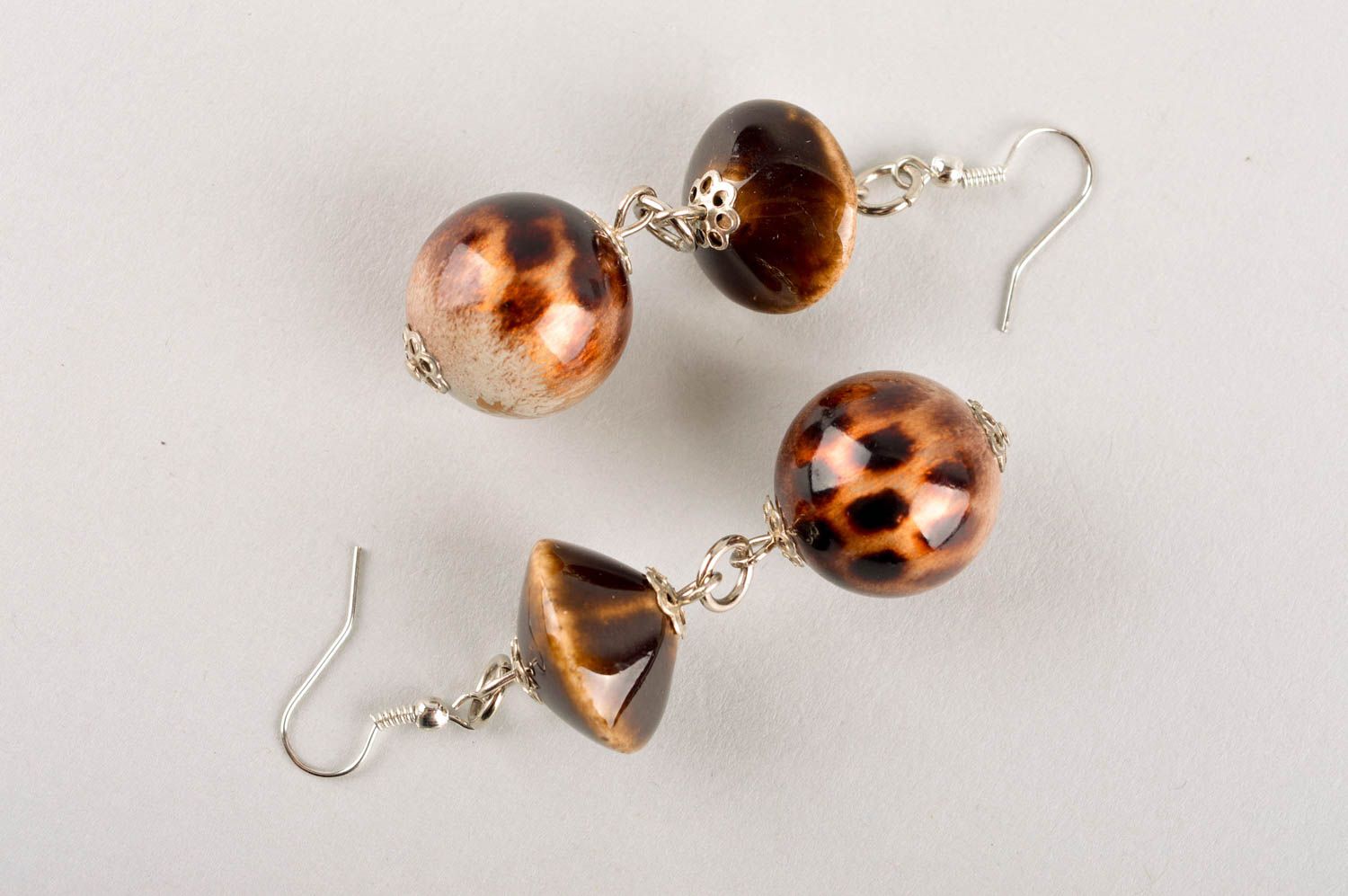 Designer stones earrings metal handmade accessories unique present for her photo 5