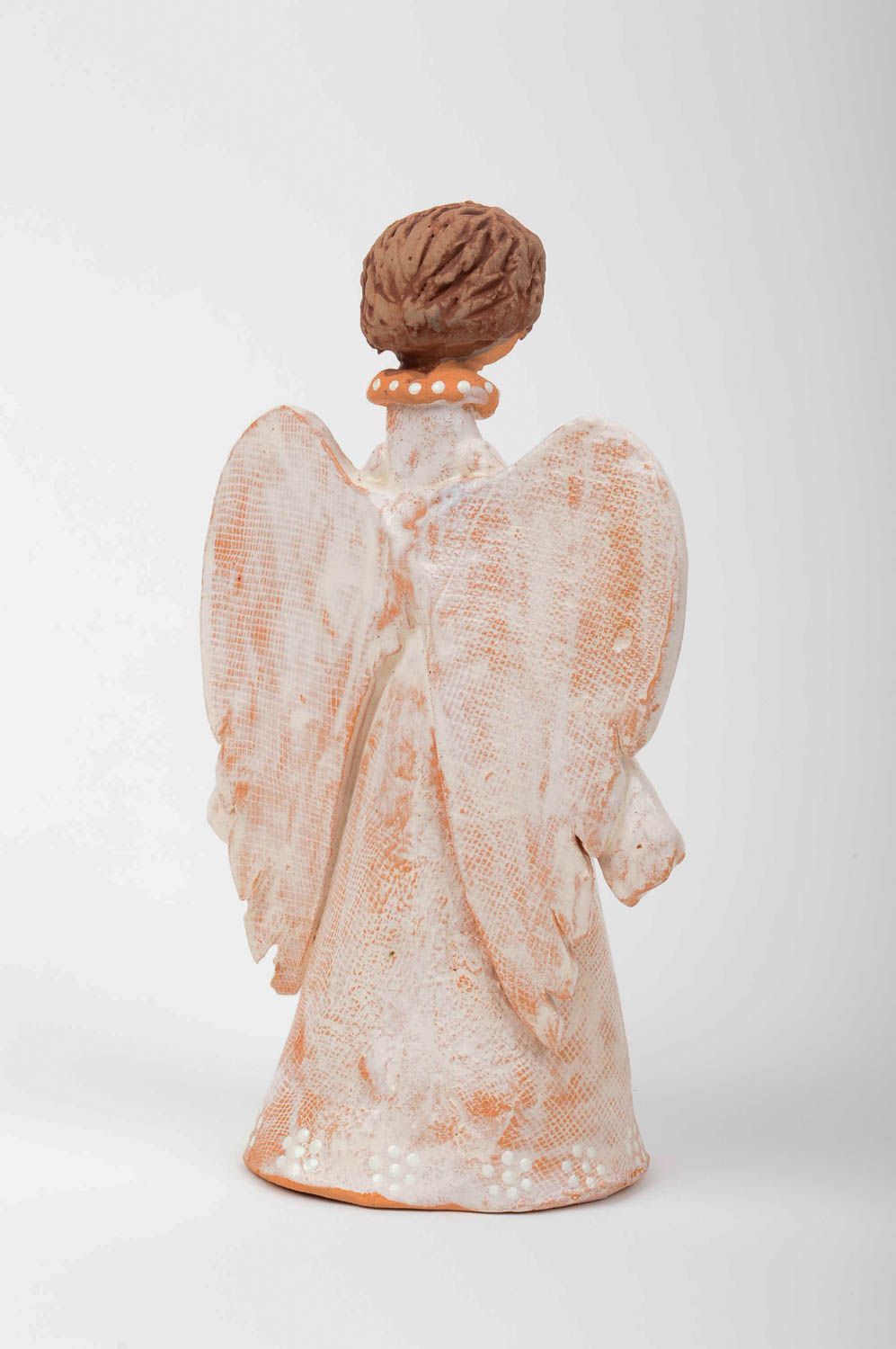 Глиняная статуэтка ручной работы фигурка ангела статуэтка для интерьера фото 4