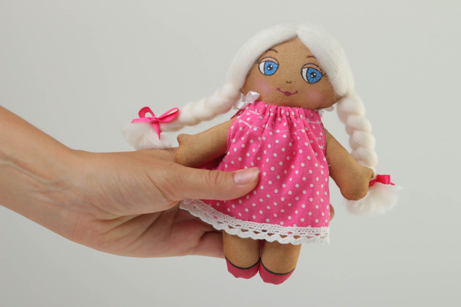 Muñeca de trapo hecha a mano decoración de cuarto para niños regalo original foto 6