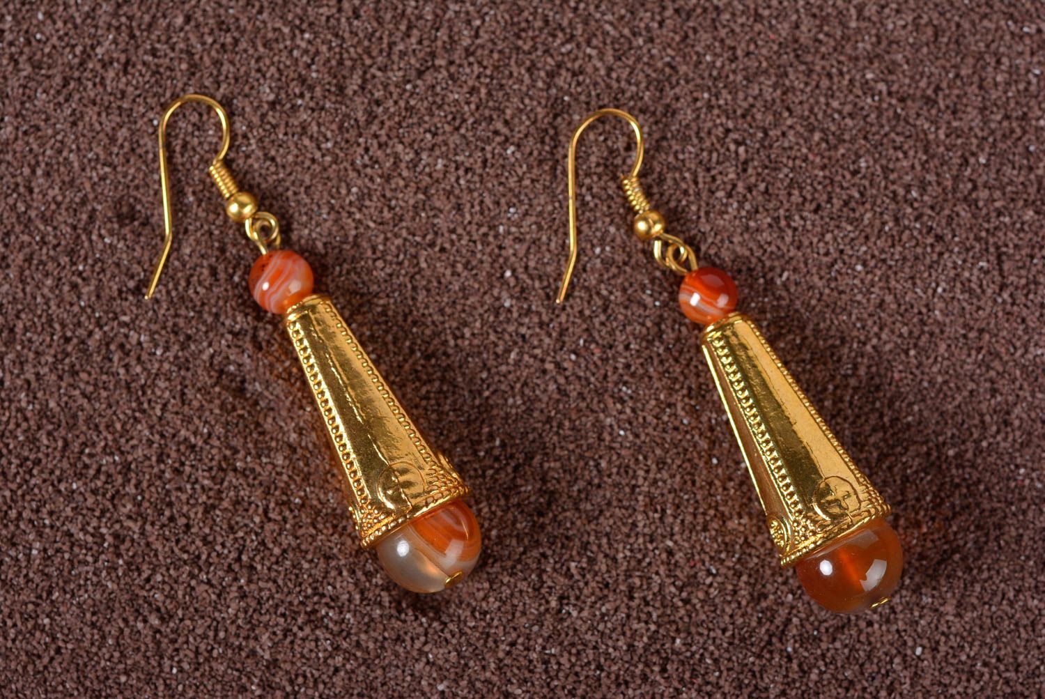 Handmade designer earrings beautiful cute accessory evening earrings gift photo 4