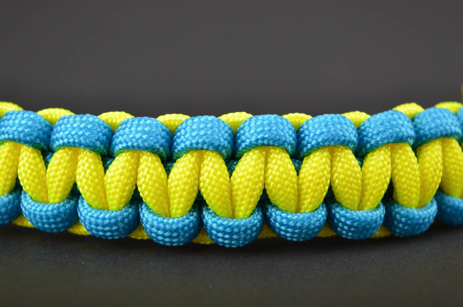 Paracord Armband handmade schönes Armband gelb blau Survival Armband schön  foto 3