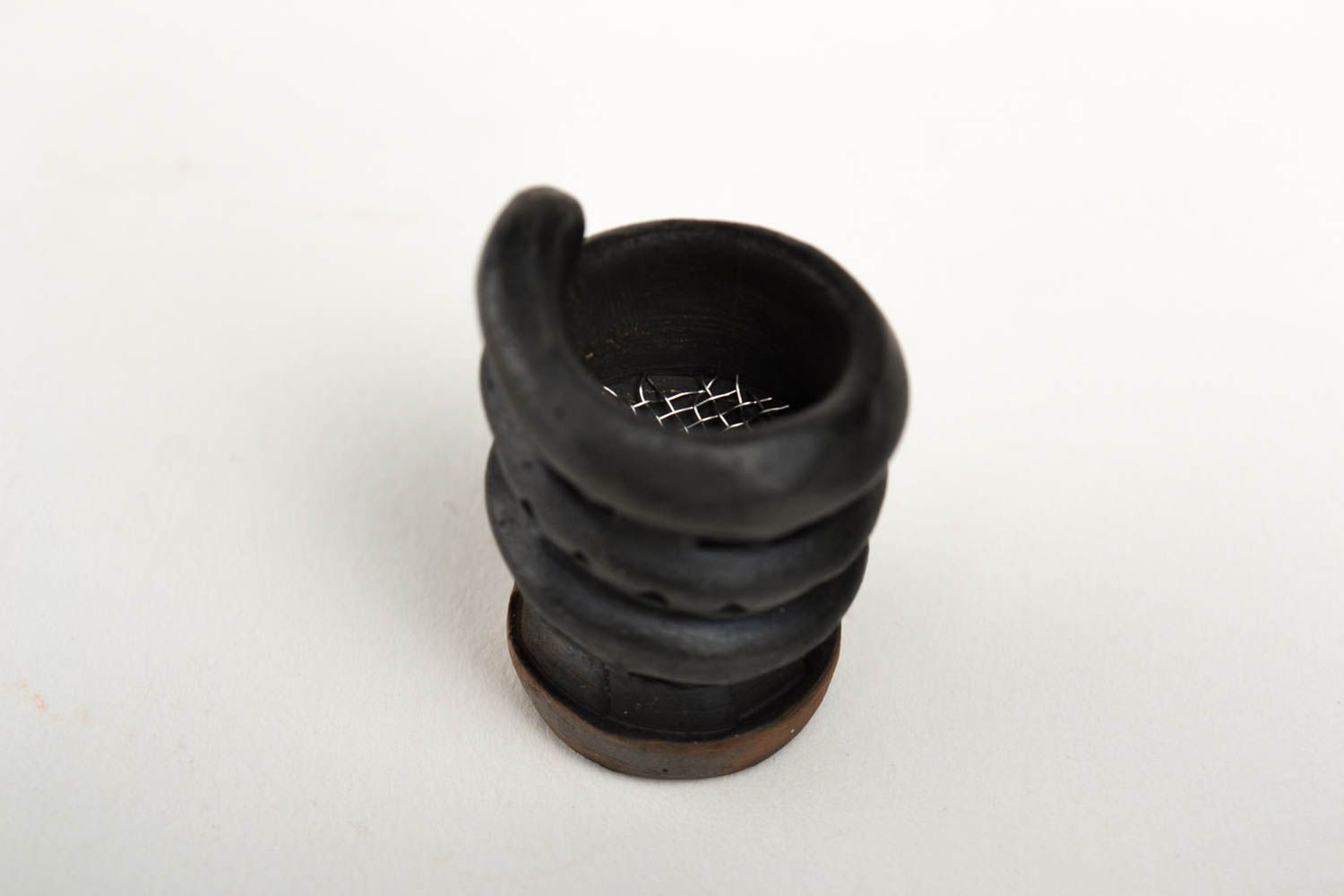 Accessoire für Männer Ton Pfeife handmade Tabak Pfeife schön Keramik Pfeife foto 3