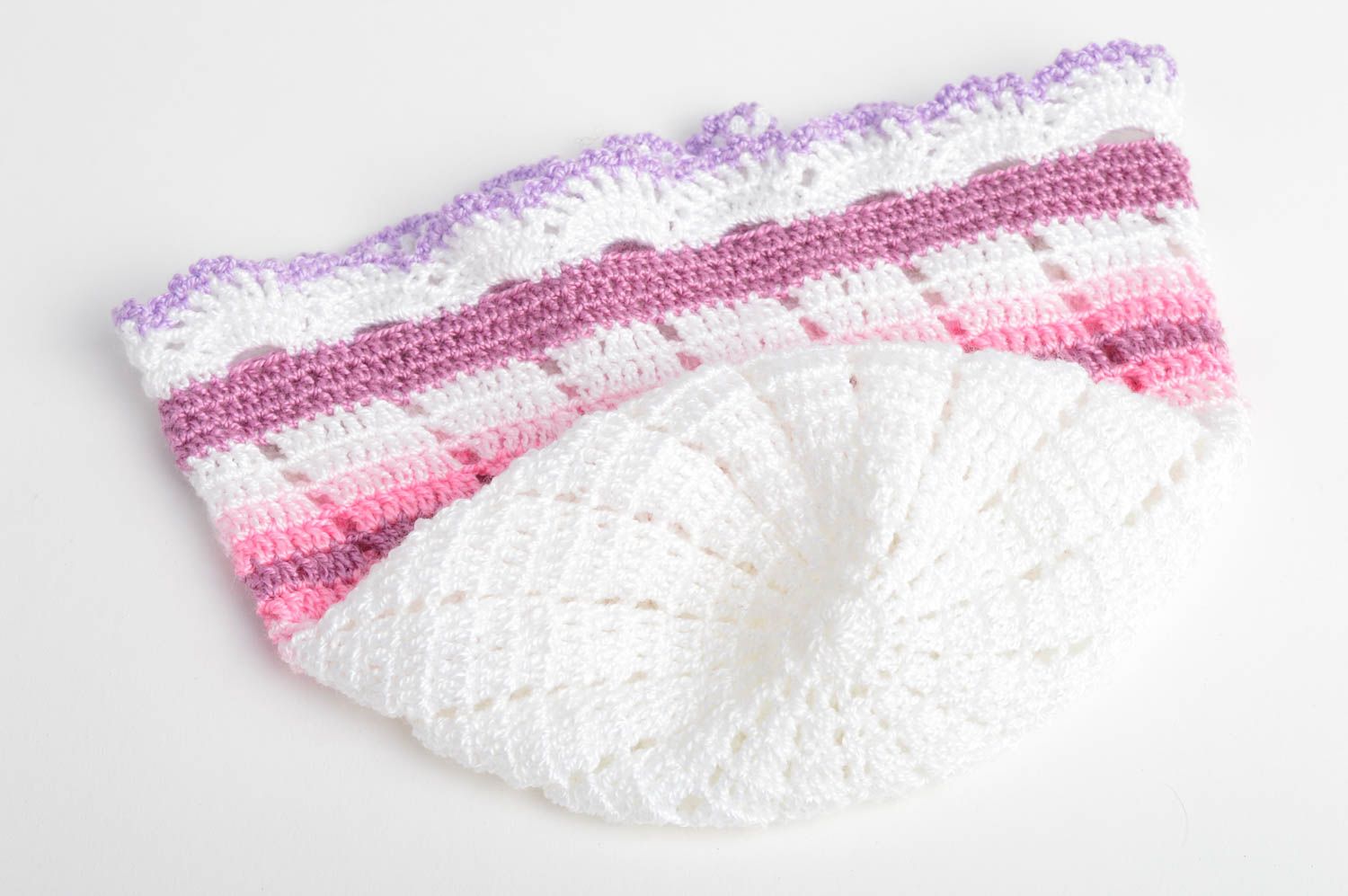 Bonnet tricot Chapeau au crochet fait main acrylique coton Vêtement enfant photo 4