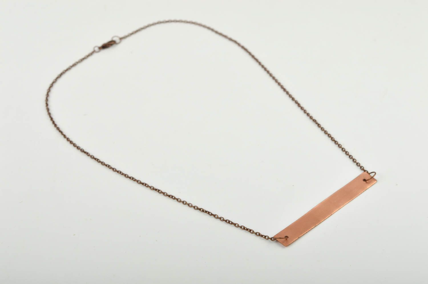 Handmade copper accessory stylish unusual pendant beautiful jewelry gift photo 4