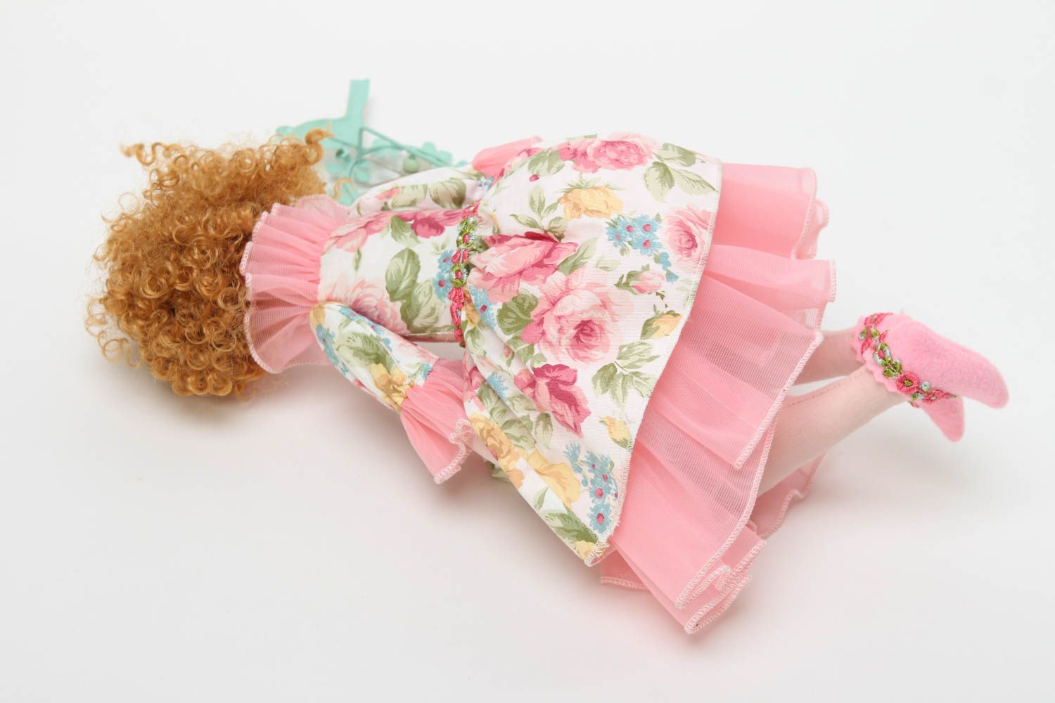 Unusual handmade soft toy rag doll nursery design gift ideas decorative use only photo 4