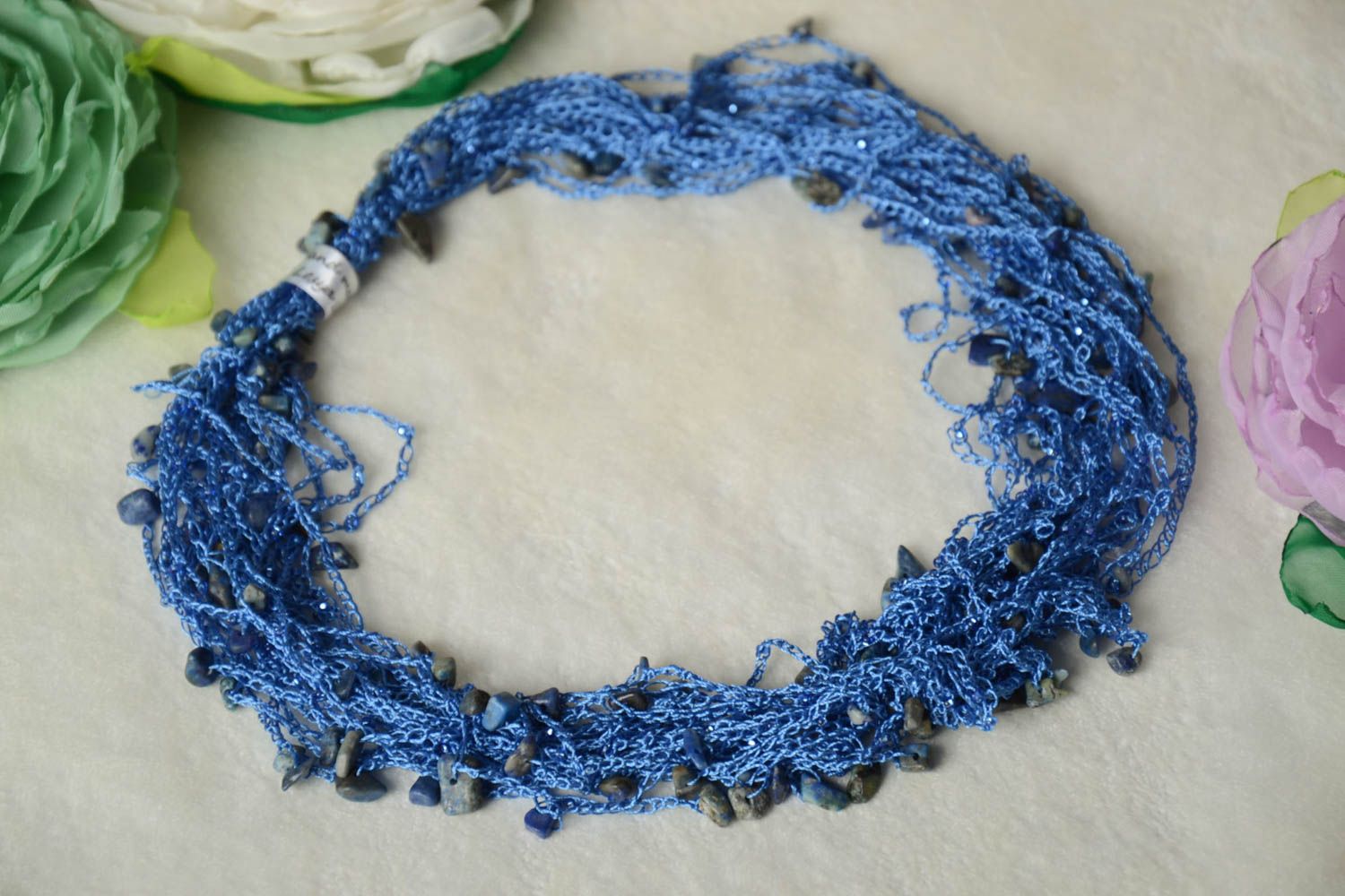 Stylish handmade crochet necklace textile jewelry designs crochet ideas photo 1