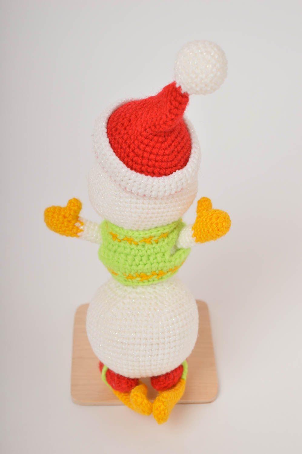 Игрушка крючком ручной работы детская игрушка в виде снеговика мягкая игрушка фото 4