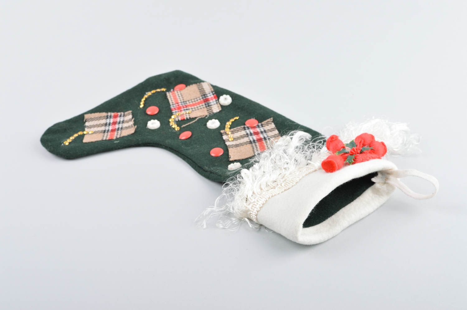Handmade Deko Weihnachten Socke Dekoration Weihnachten originell schön foto 5