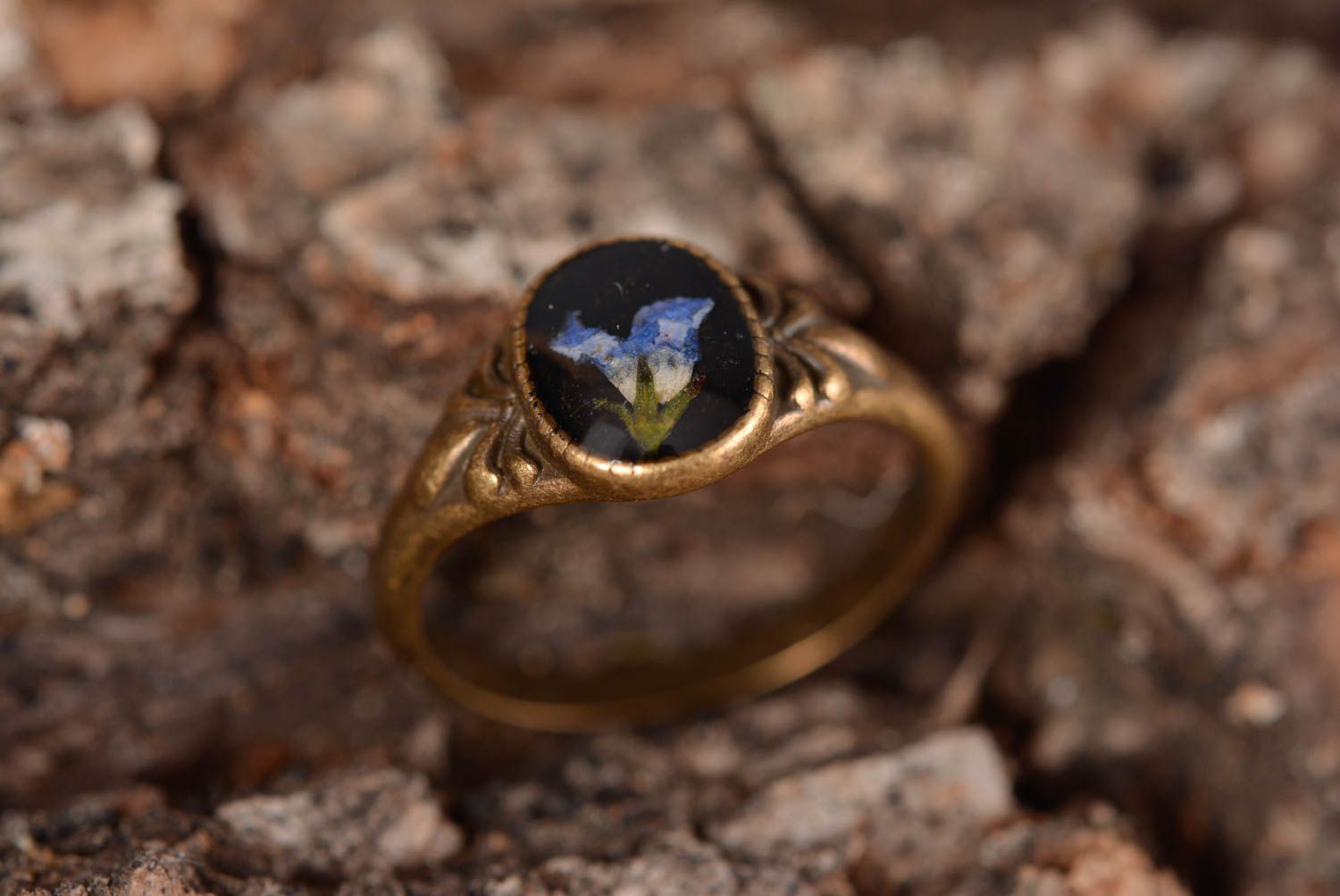 Кольцо ручной работы кольцо из эпоксидной смолы модное кольцо винтажное фото 2