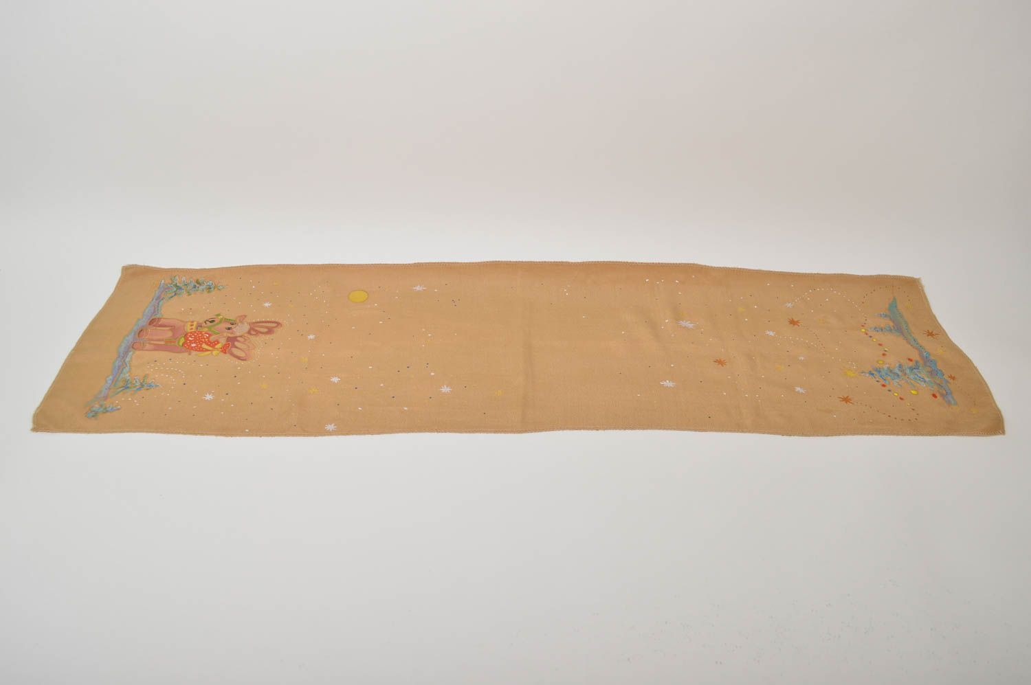 Шарф ручной работы женский шарф легкий шелковый шарф коричневый с барашком фото 4