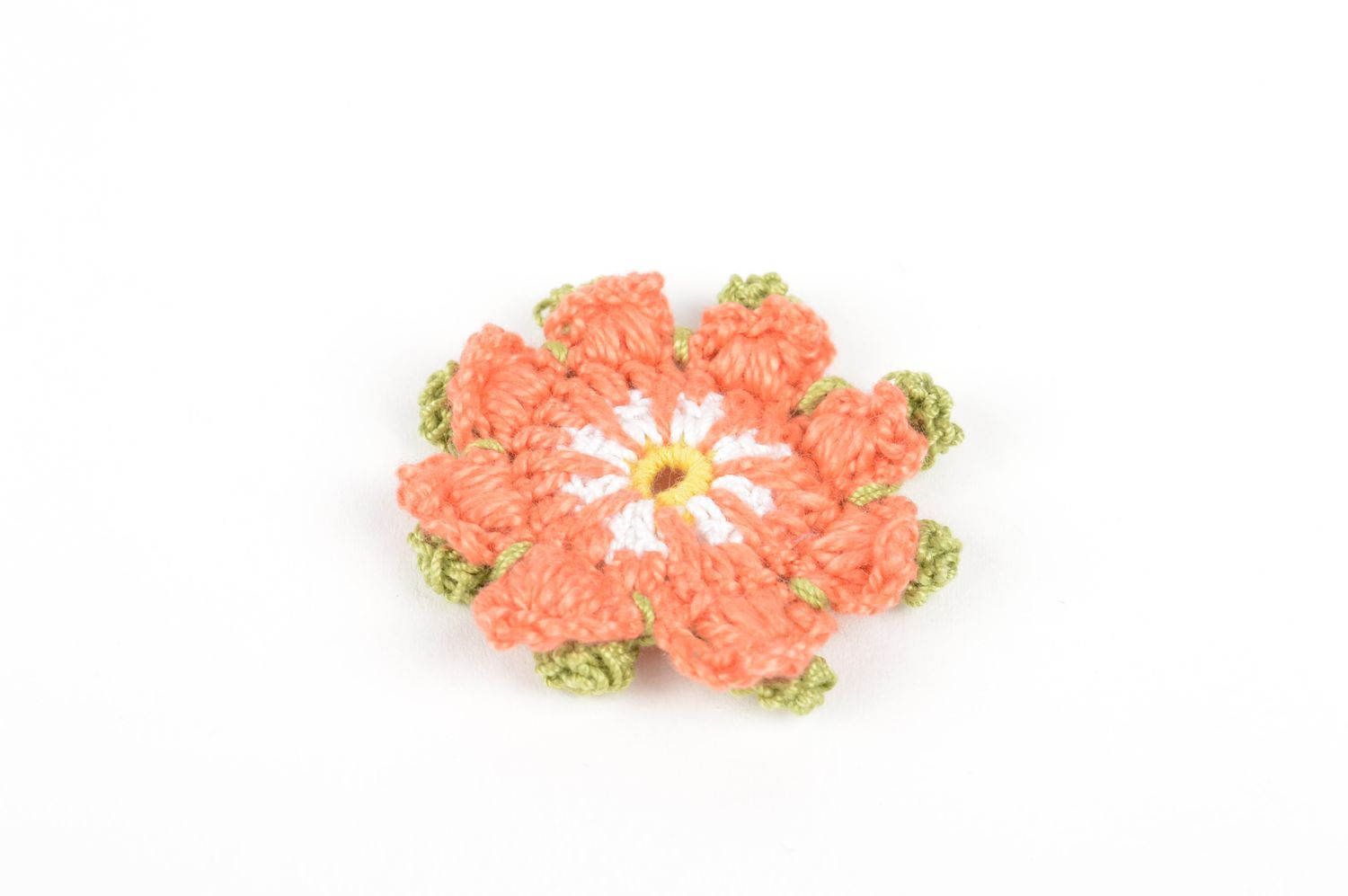 Handmade flower brooch jewelry making supplies crochet accessories brooch pin photo 2