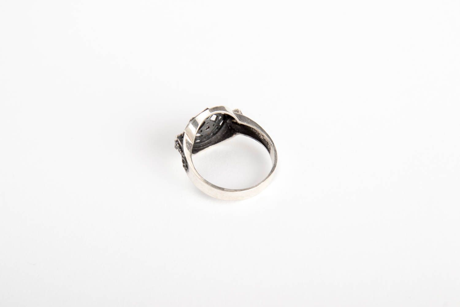 Мужское серебряное кольцо ручной работы красивое кольцо ювелирное изделие фото 3