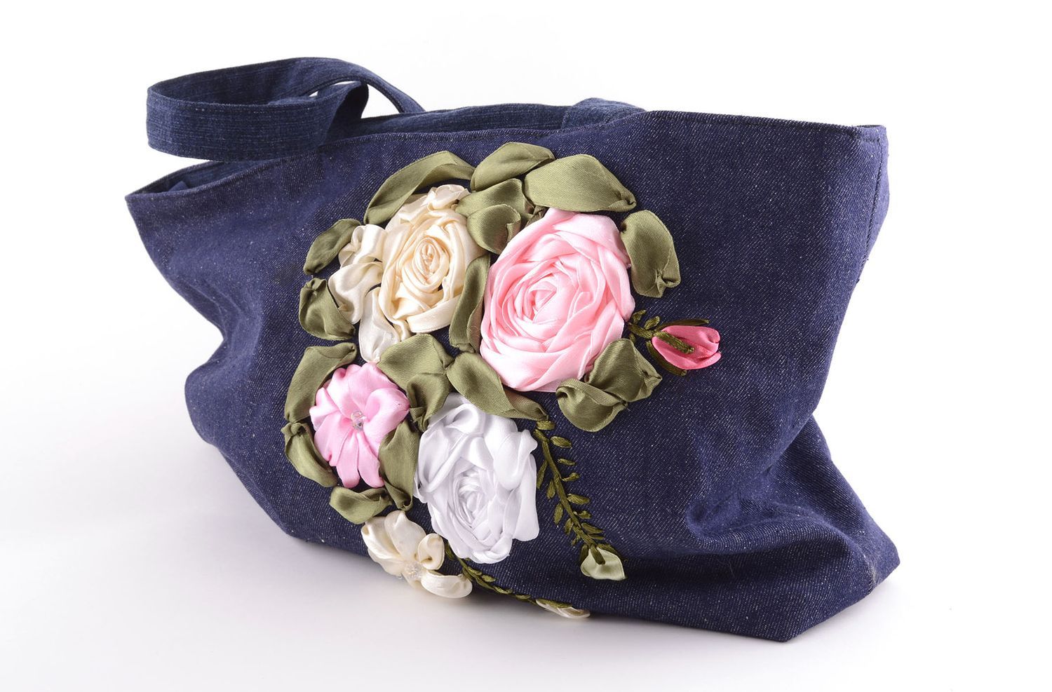 Handmade designer shoulder bag unusual textile bag stylish womens accessory photo 2