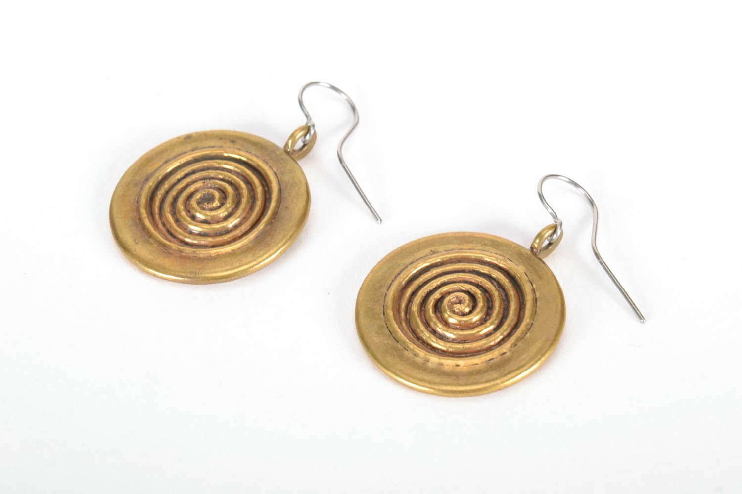 Round Earrings Made of Melchior photo 2