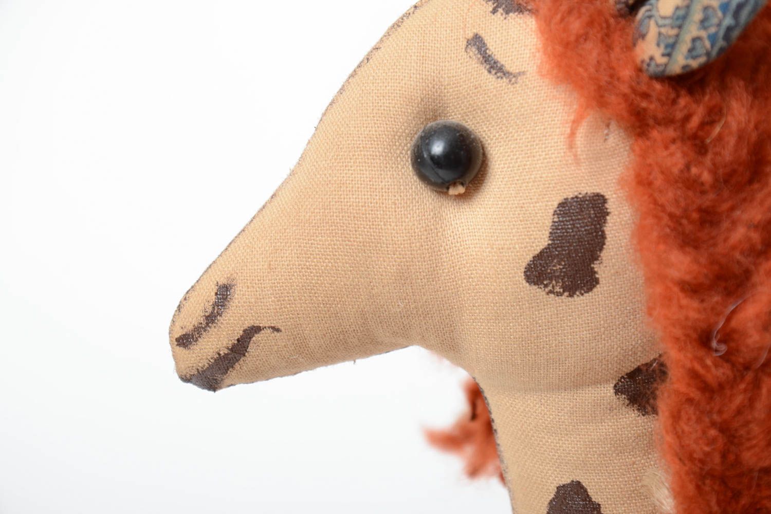 Handmade fabric soft toy giraffe with coffee and vanilla aroma interior doll photo 5