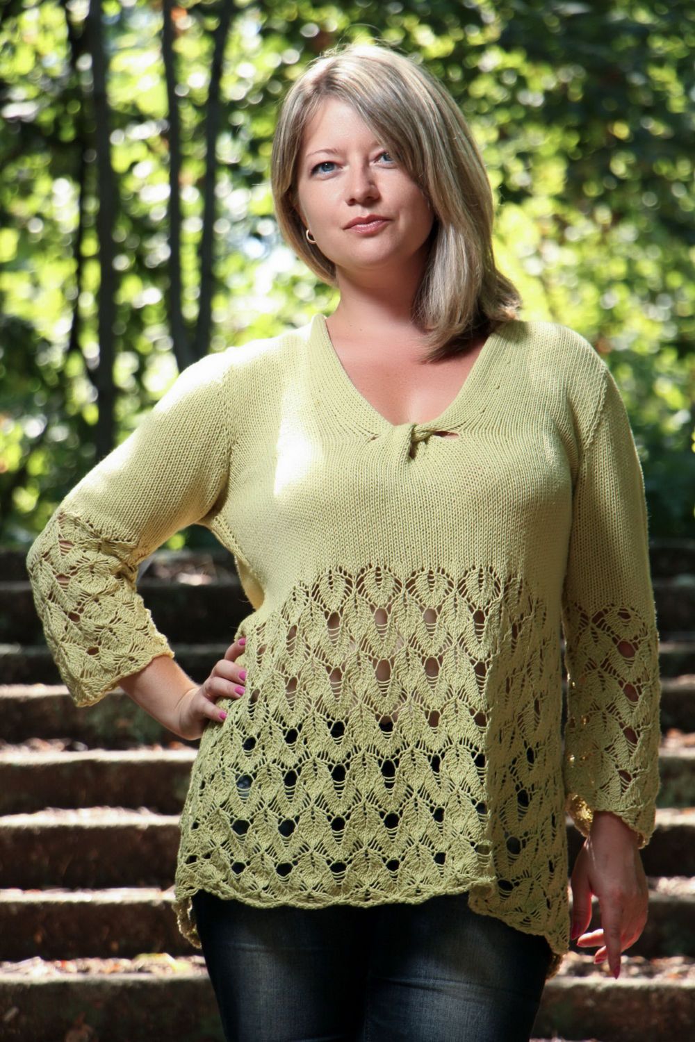 Tunic knitted of cotton  photo 1