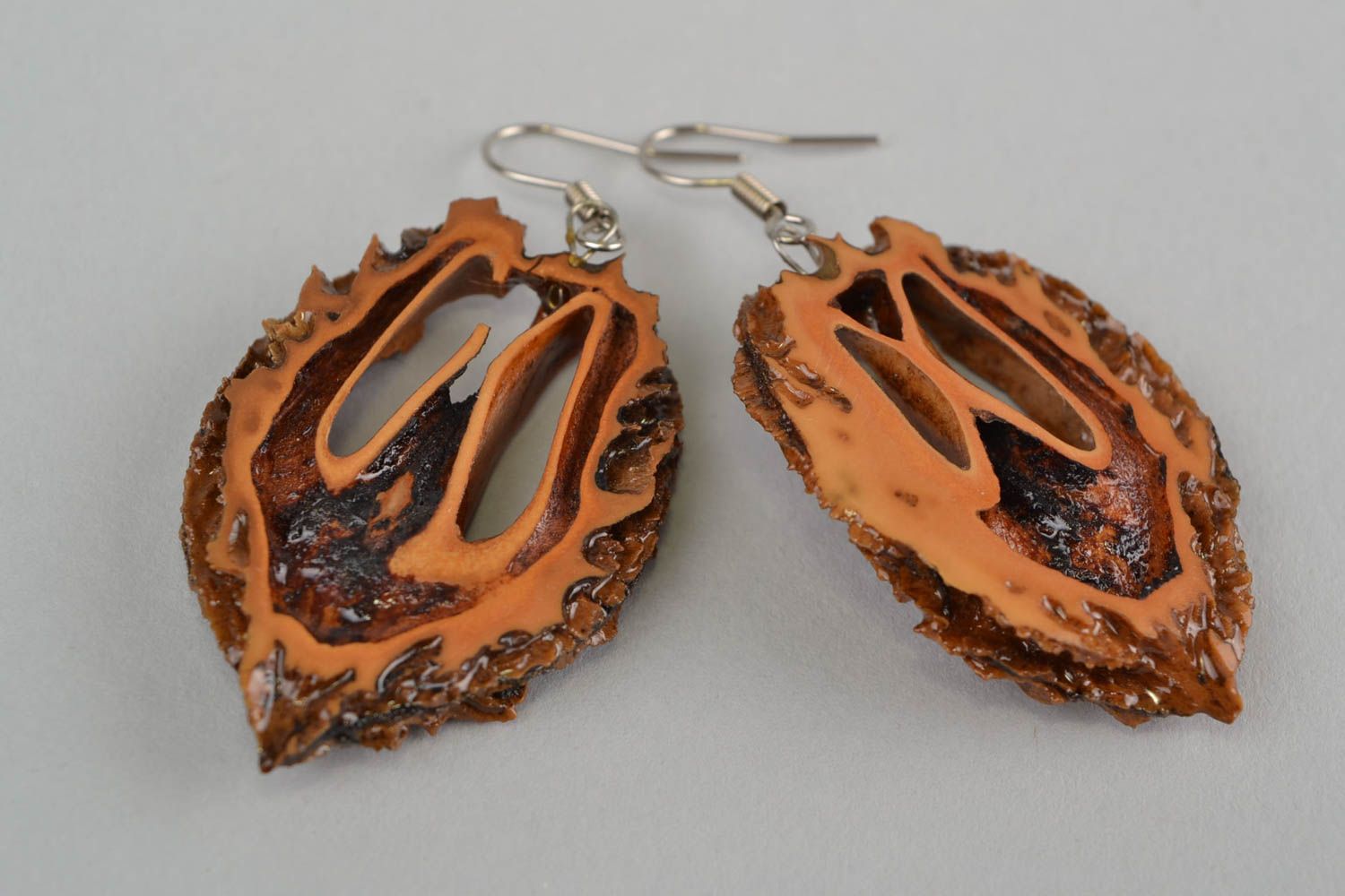 Handmade earrings wooden jewelry unique earrings women accessories gifts for her photo 4