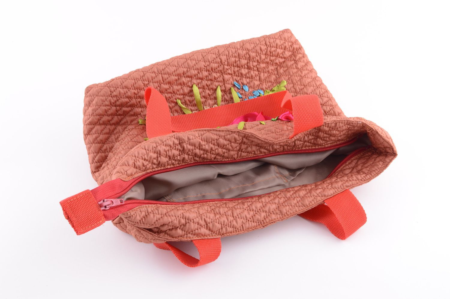 Handmade purse with embroidery textile bag fabric stylish handbag for women photo 4