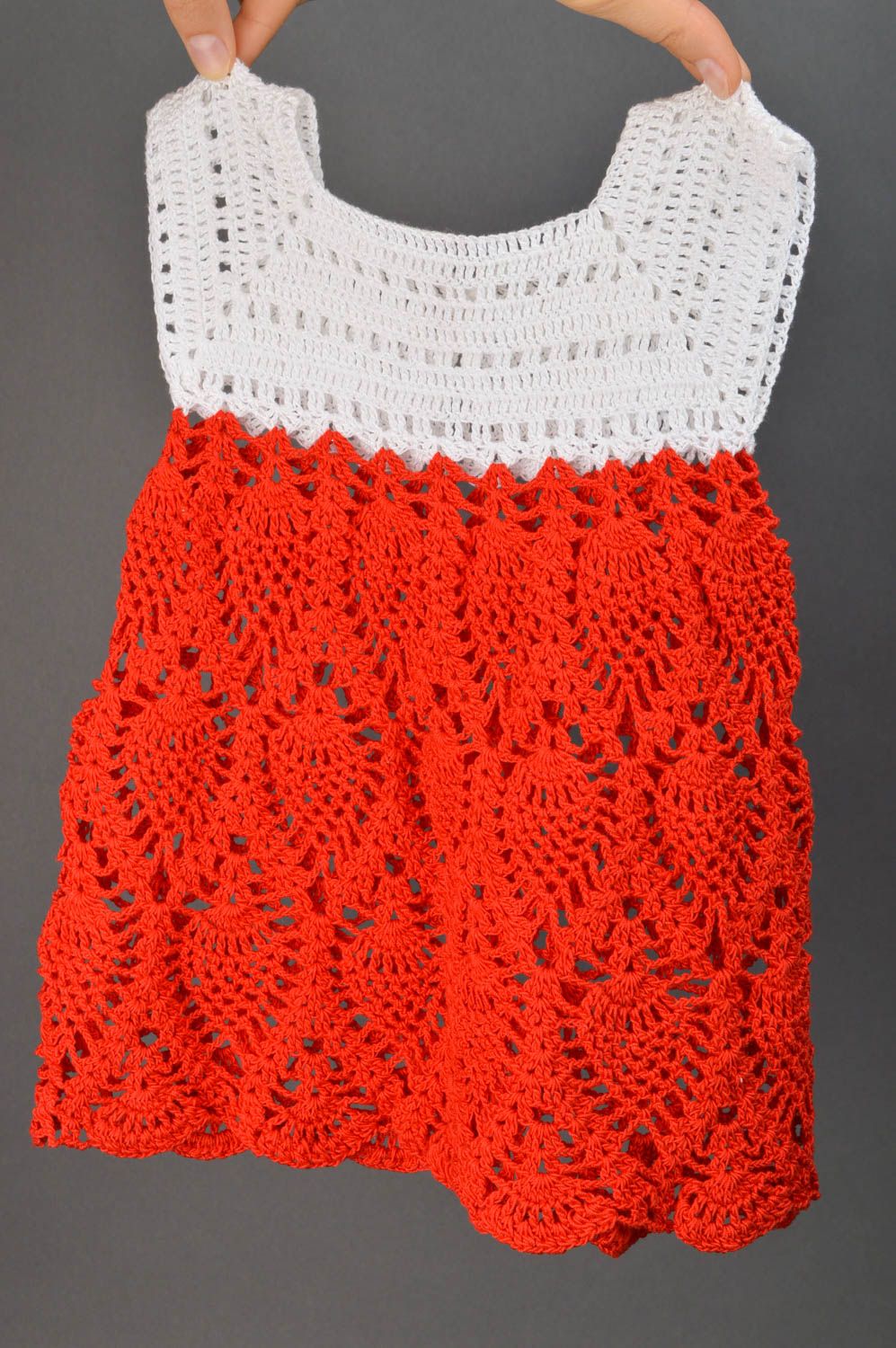 Handmade dress beautiful dress for children unusual clothes crocheted dress photo 4