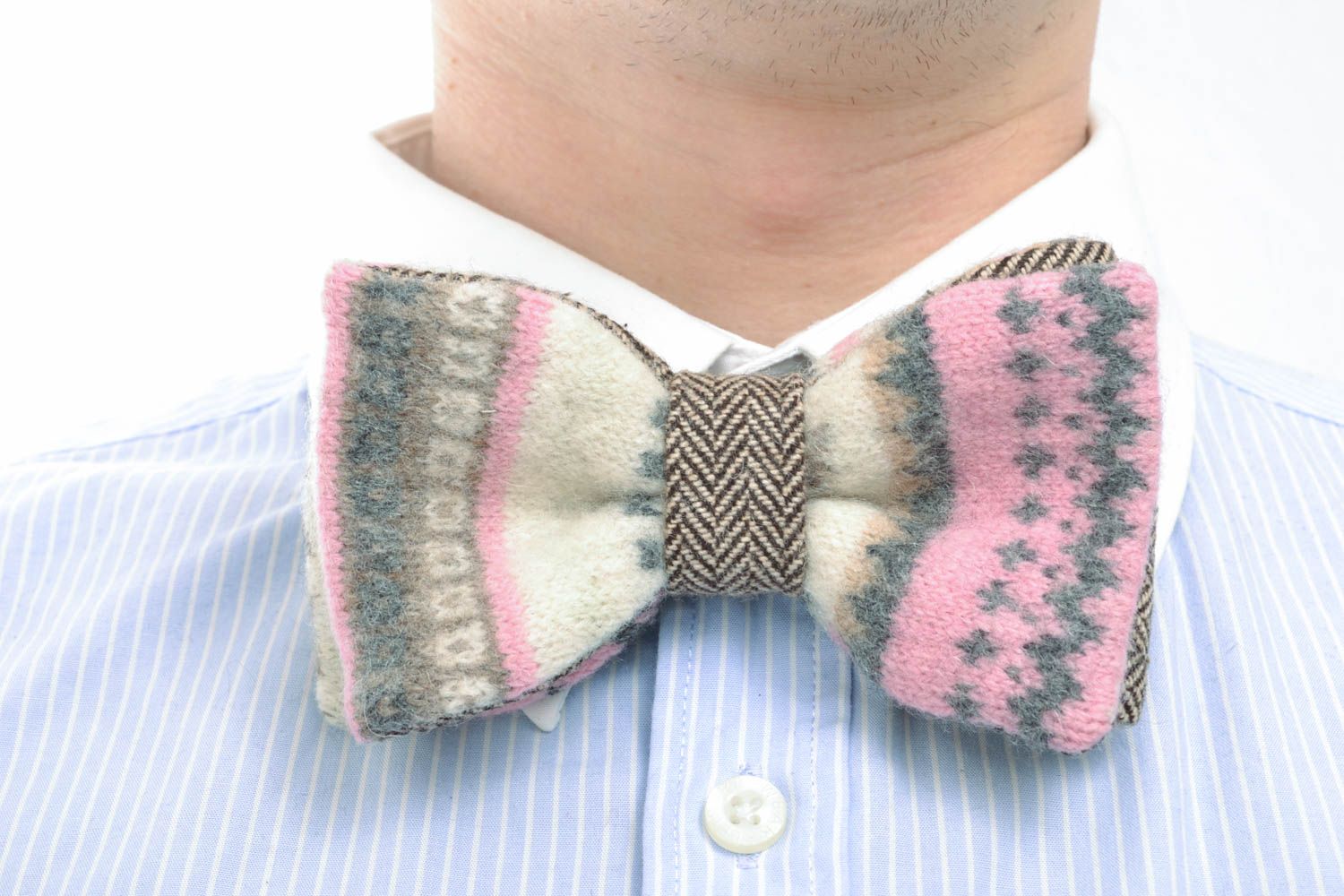 Bow tie with fastener Winter photo 5