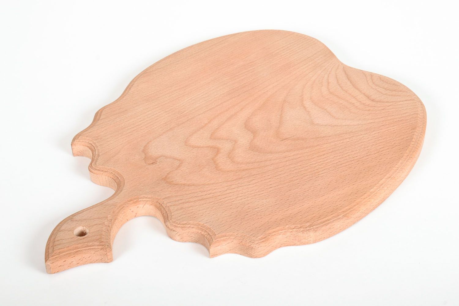 Planche à découper en bois faite main Pomme photo 2