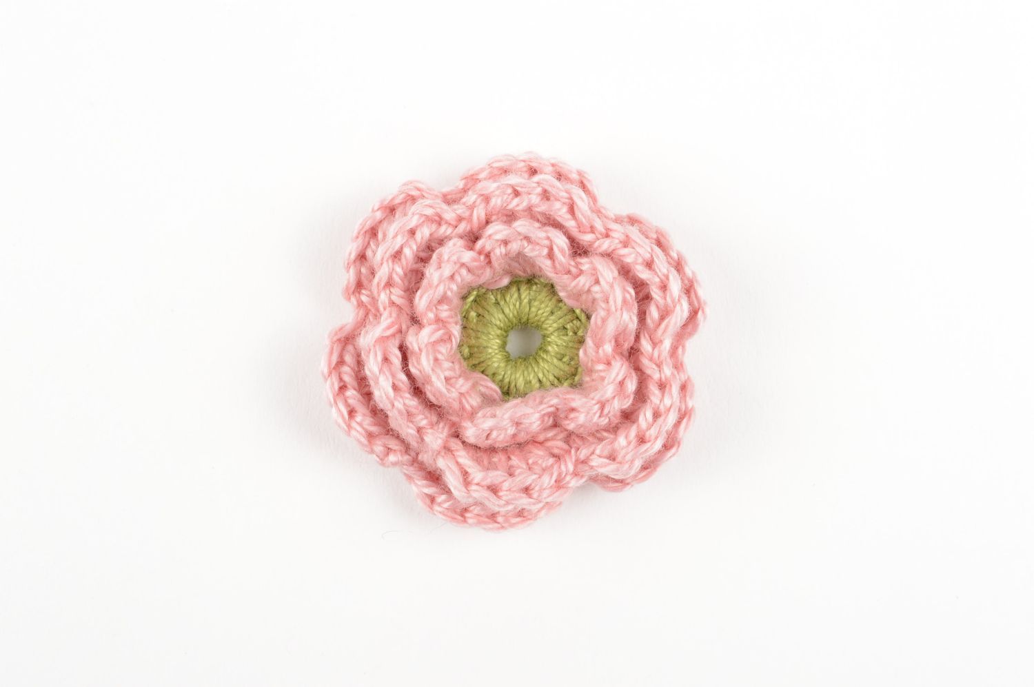 Fleur pour bijoux faite main Fourniture bijoux rose tricot Loisirs créatifs photo 3
