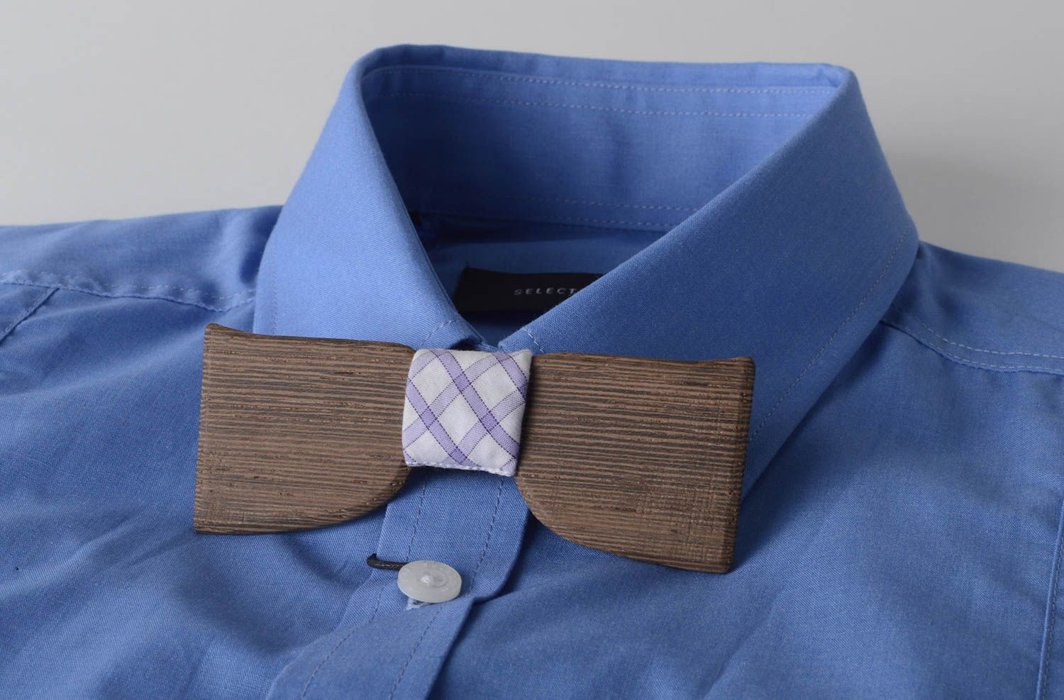 Krawatte Fliege handmade originelle Fliege aus Holz Accessoire für Männer  foto 5