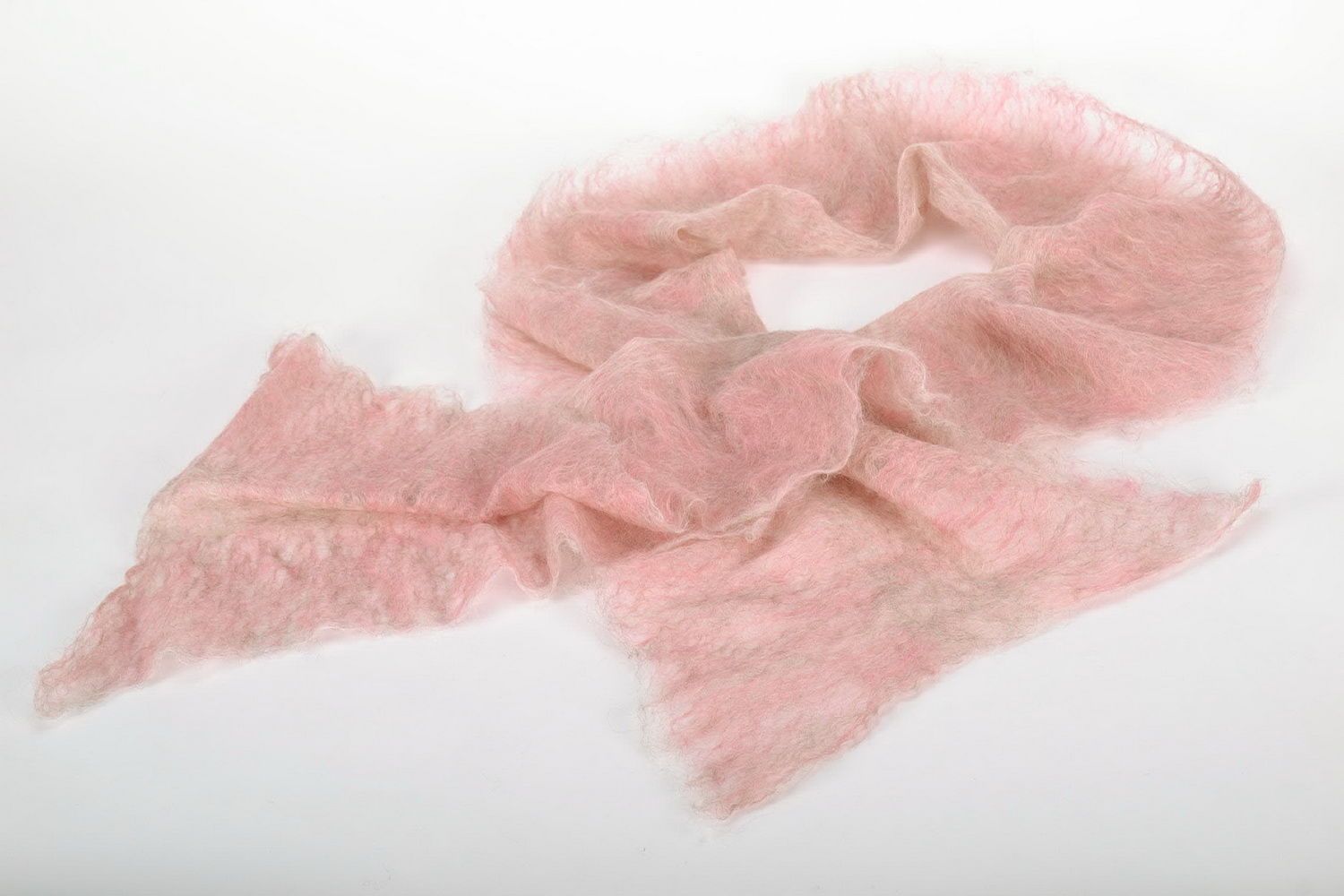 Woolen scarf, pink Cobweb photo 2