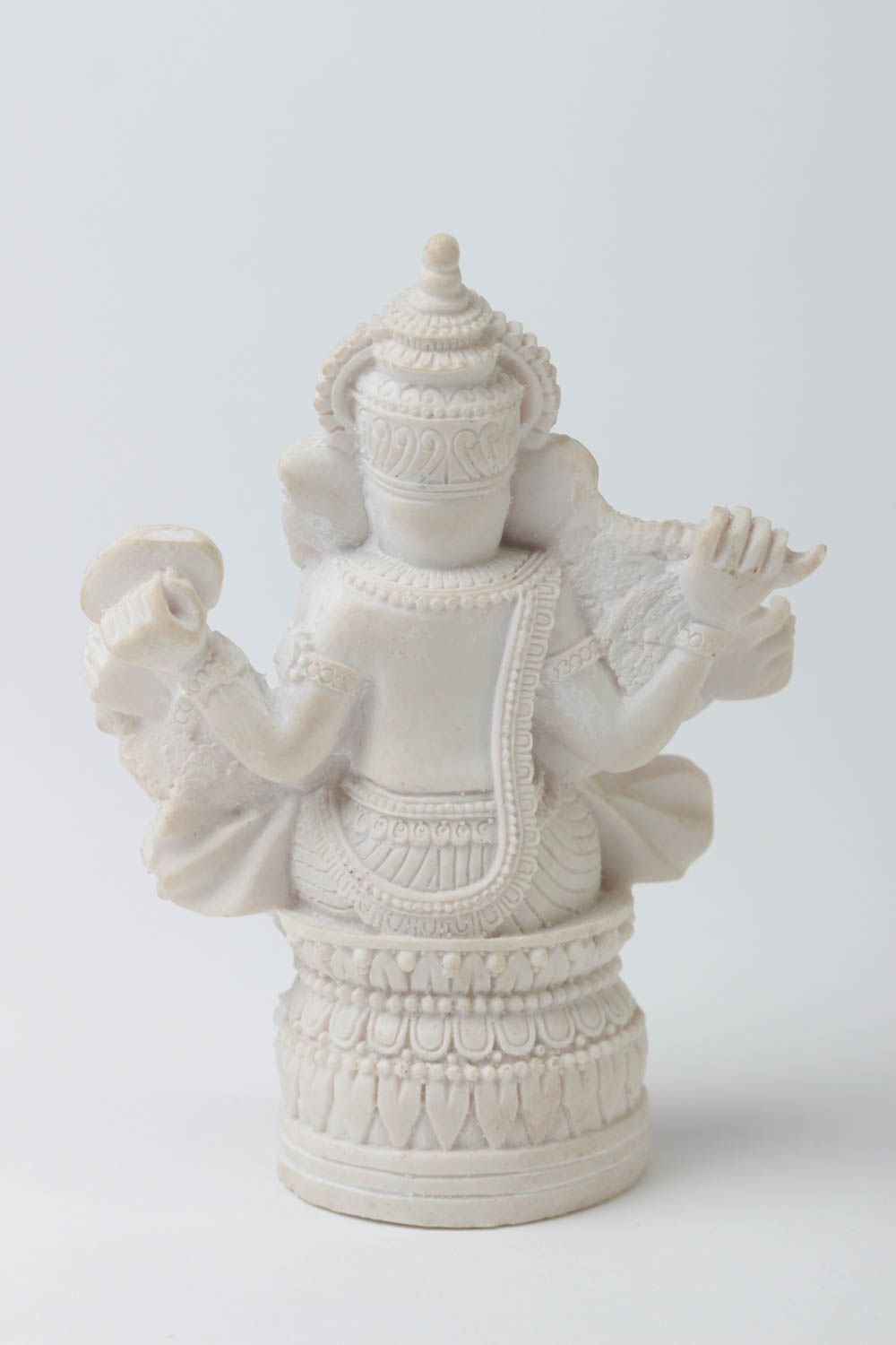 Figurine à peindre fait main Petite statuette Ganesh blanc Déco intérieur design photo 4