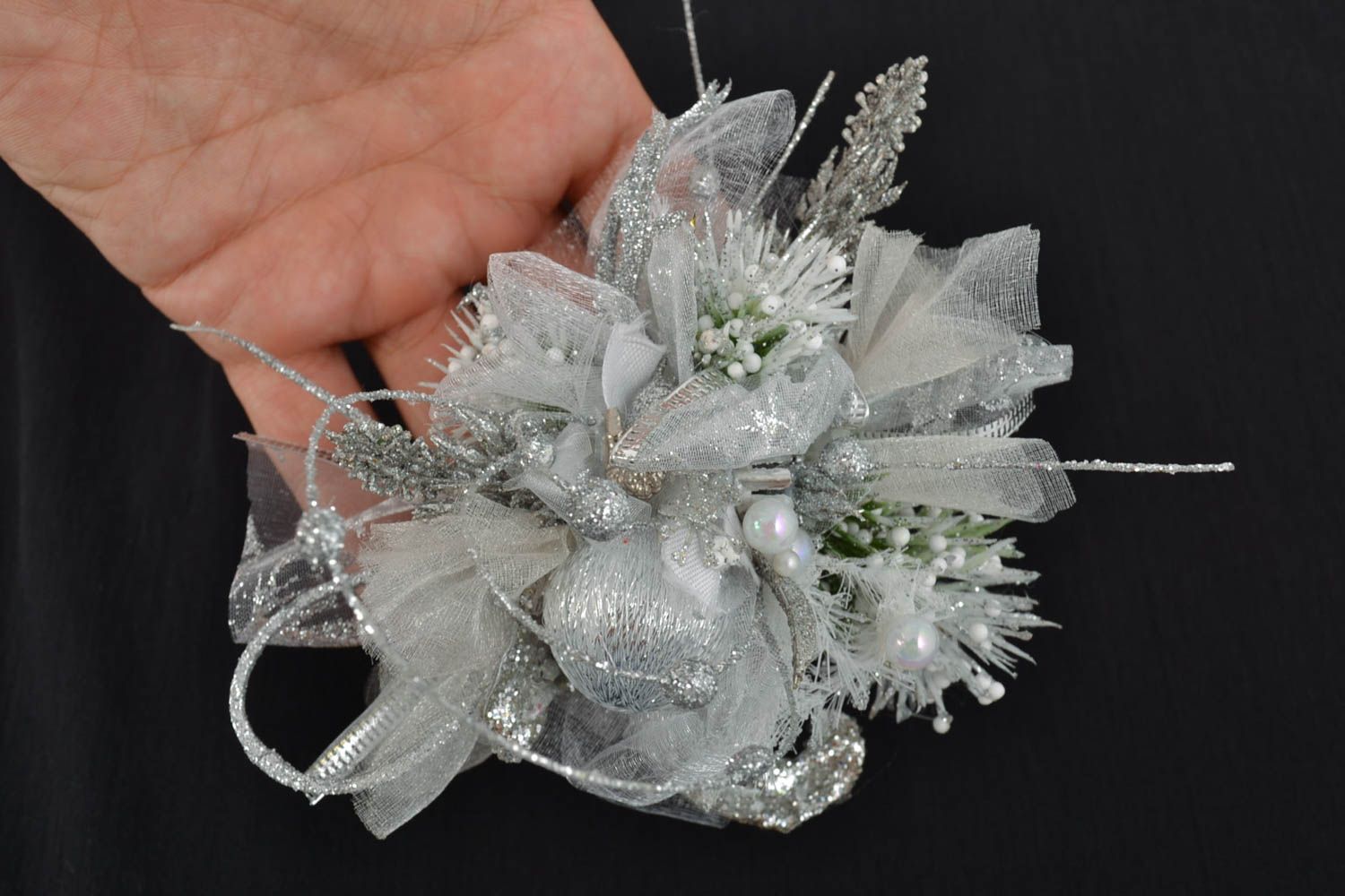 Handmade wedding accessory designer brooch unusual boutonniere flower brooch photo 5