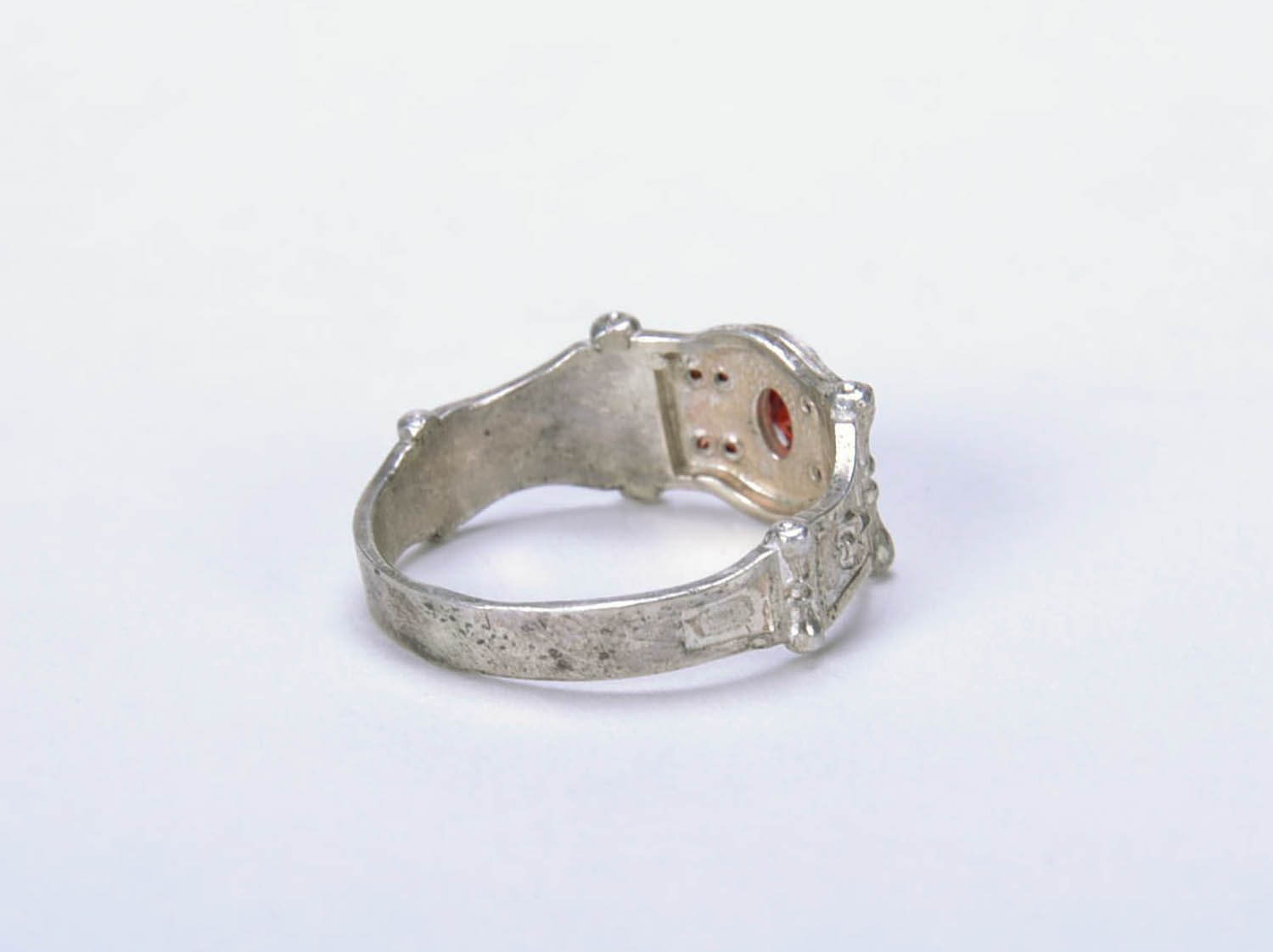 Silver ring in ethnic style photo 2