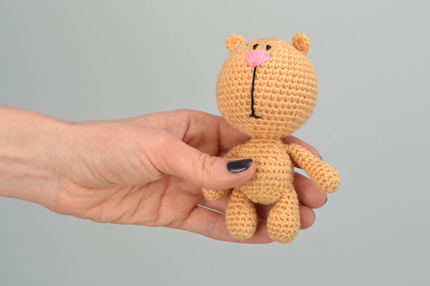 Small crochet woolen toy Bear photo 1